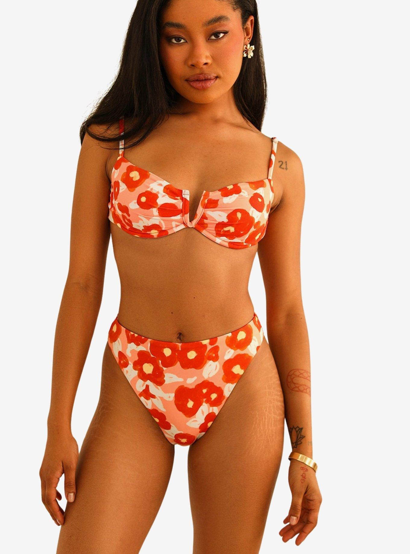 Dippin' Daisy's Seashore High Waisted Cheeky Swim Bottom In Bloom, MULTI, hi-res