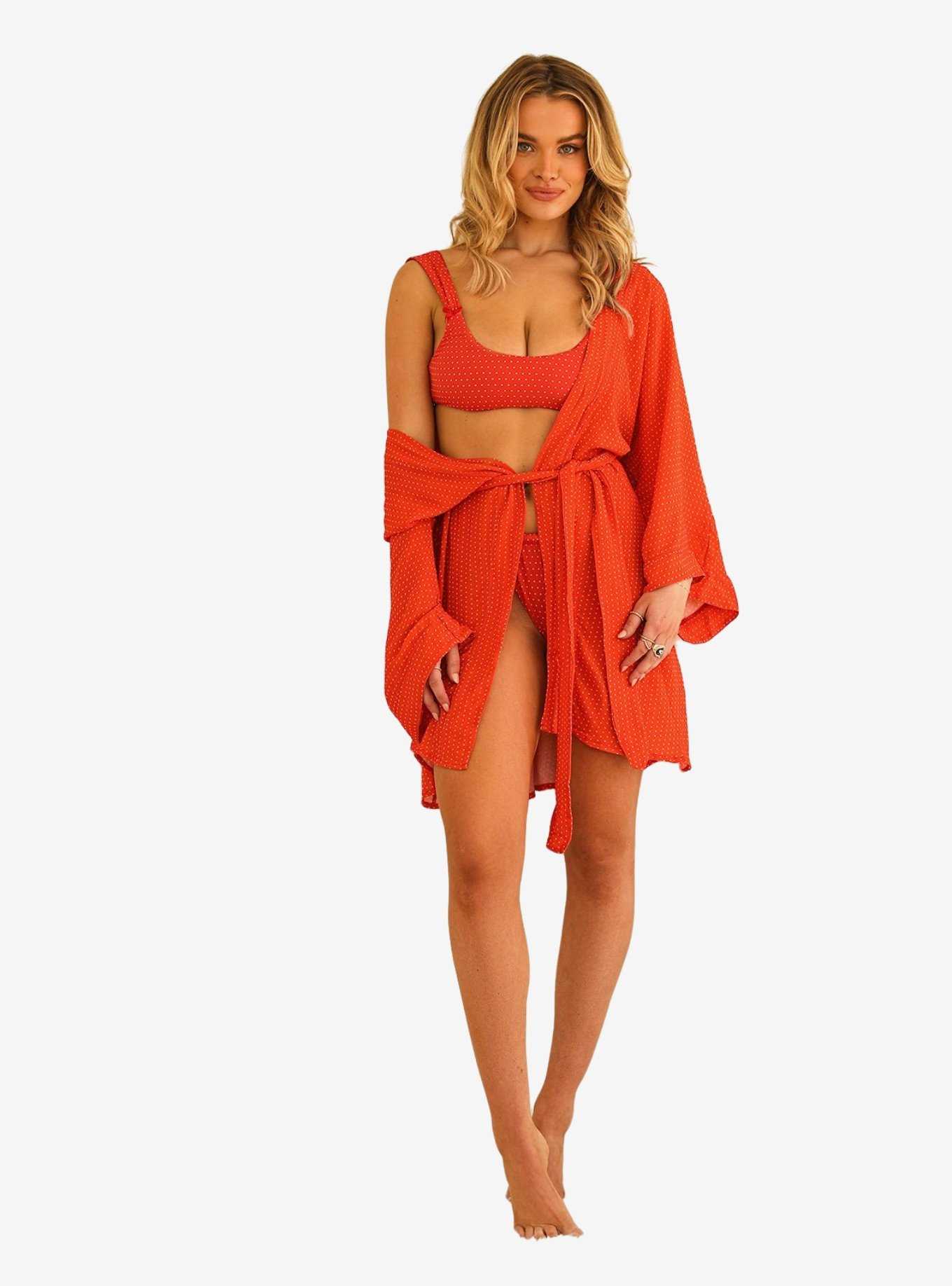 Dippin' Daisy's Marilyn Swim Cover-Up Belted Robe Pin Up Dot, , hi-res