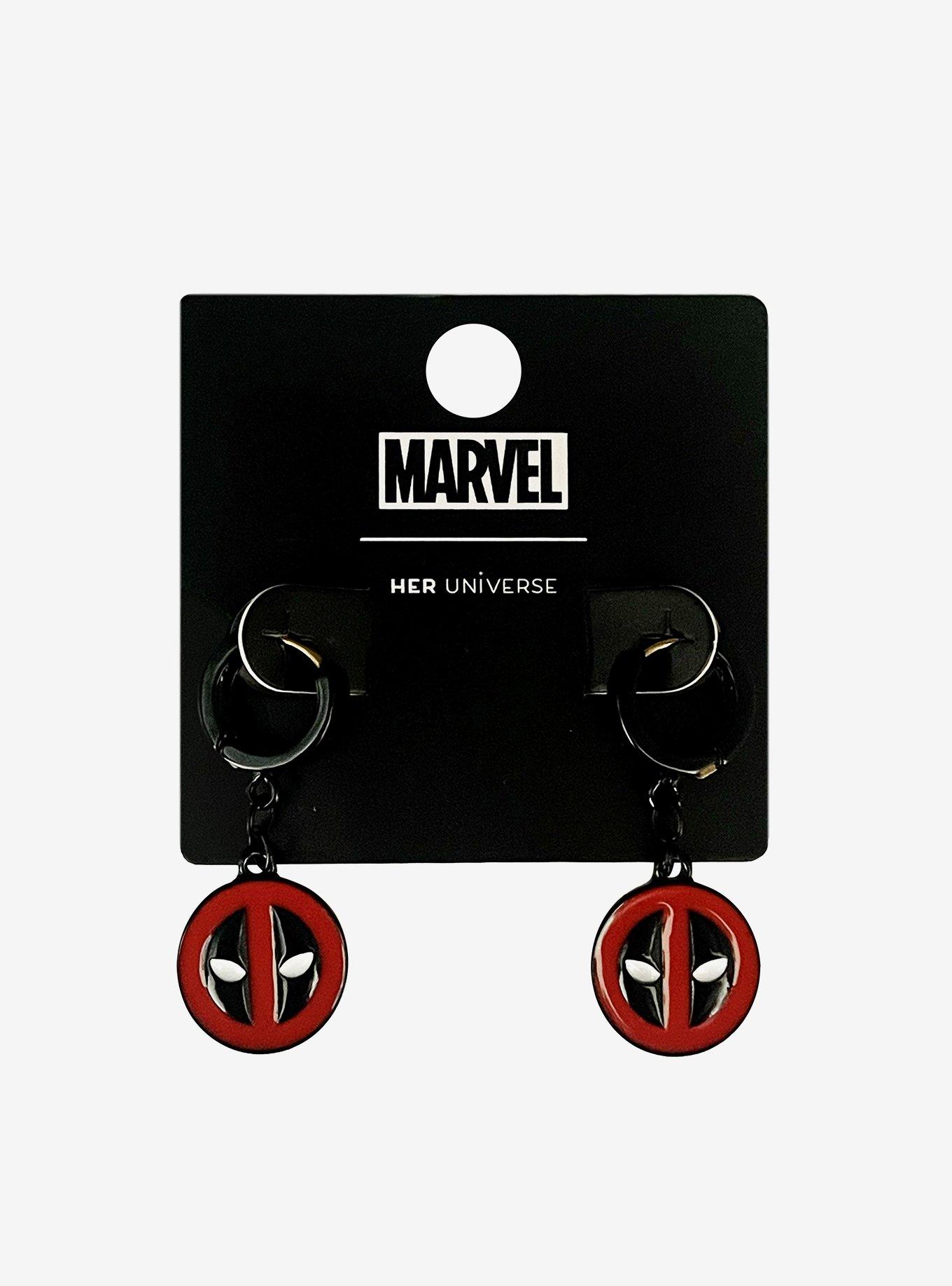 Marvel Deadpool Huggie Hoop Earrings, , hi-res