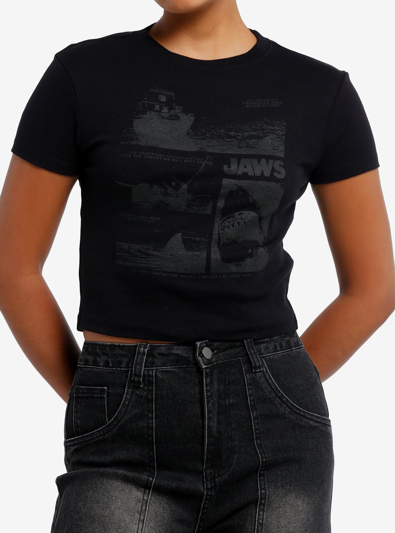 Jaws Black Tonal Girls Baby T-Shirt, , hi-res