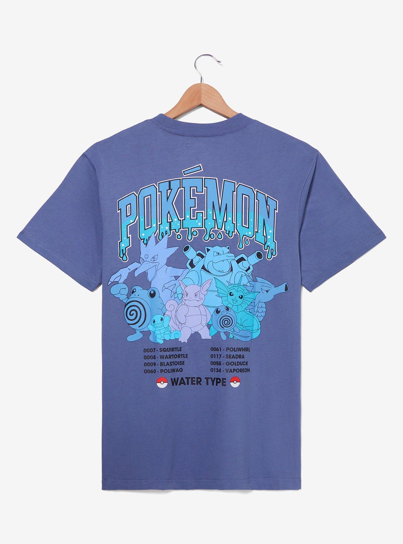 Pok&eacute;mon Water Type Group Portrait T-Shirt - BoxLunch Exclusive, SLATE, hi-res