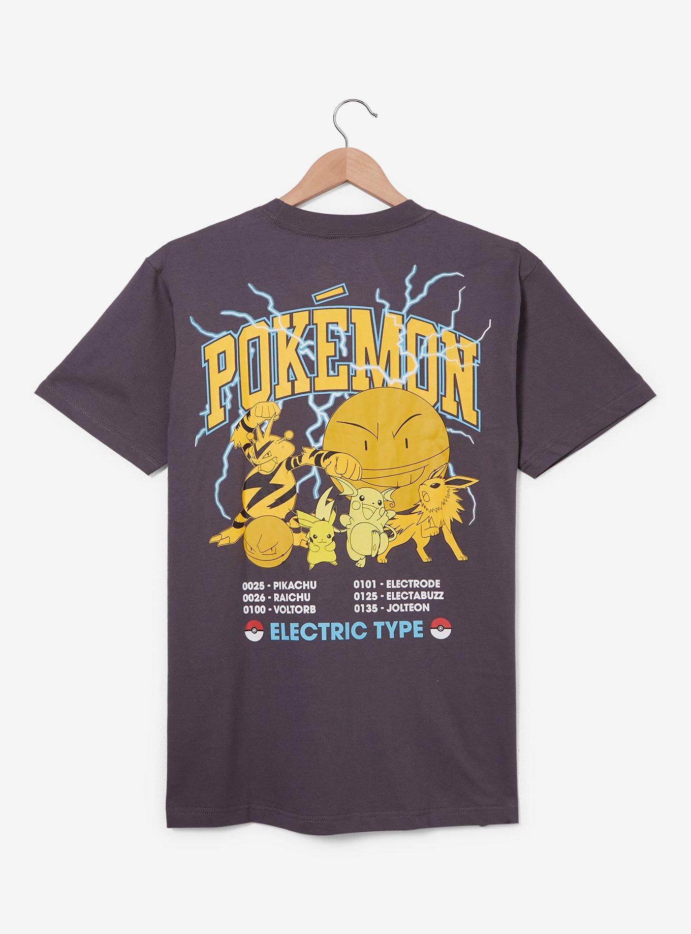 Pok&eacute;mon Electric Type Group Portrait T-Shirt - BoxLunch Exclusive, BLACK, hi-res