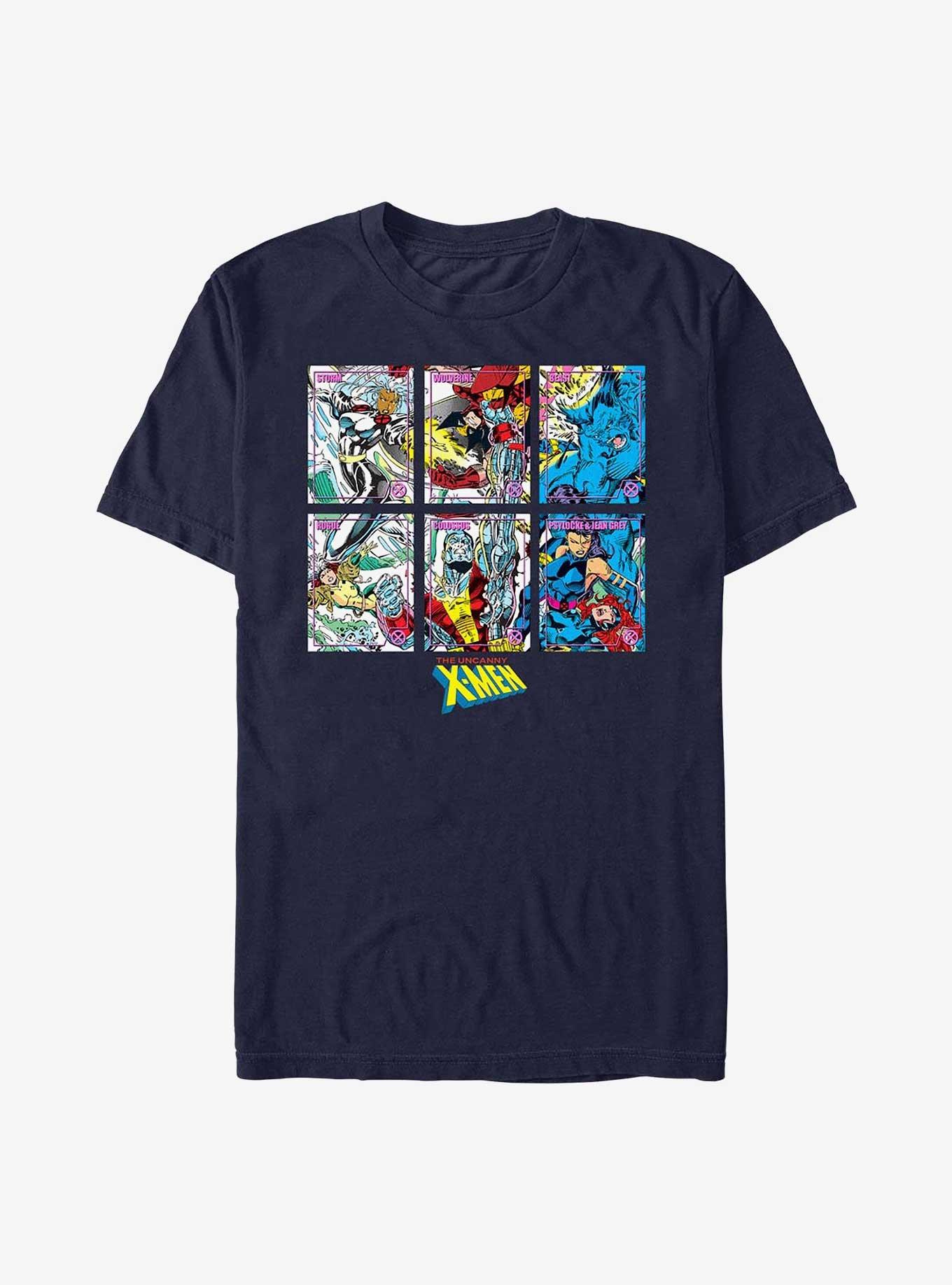 X-Men Card Team T-Shirt, NAVY, hi-res