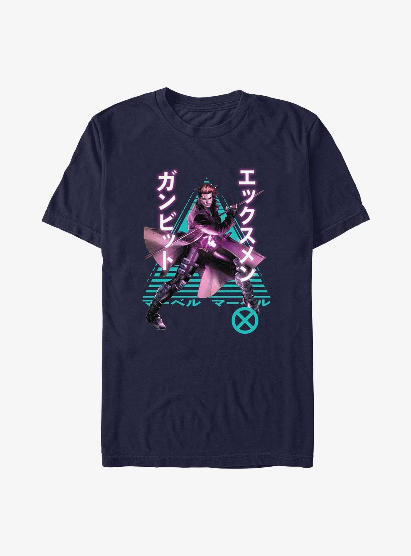 X-Men Gambit Triangle Sweep T-Shirt, NAVY, hi-res