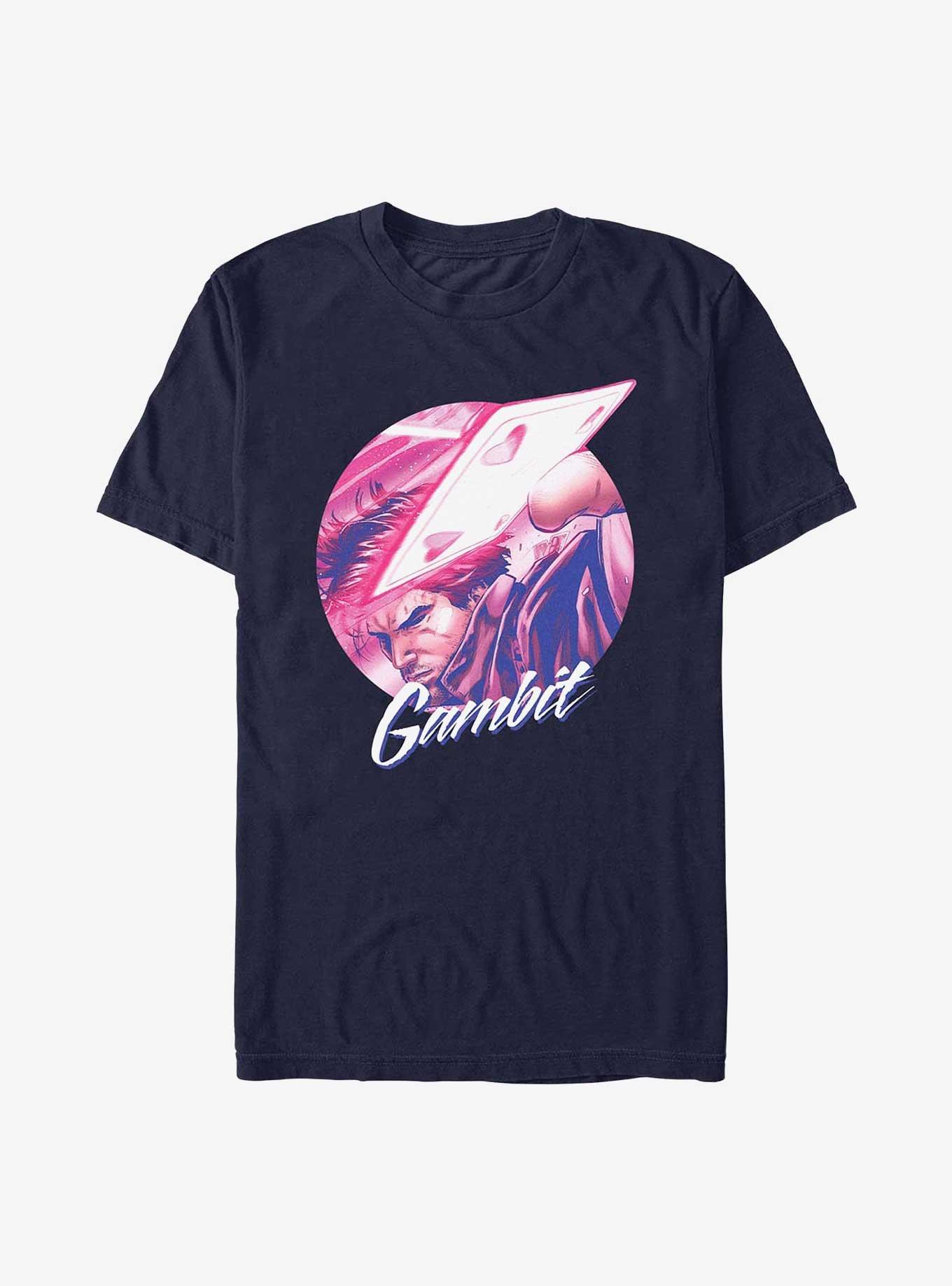 X-Men Gambit Retro Circle T-Shirt, NAVY, hi-res