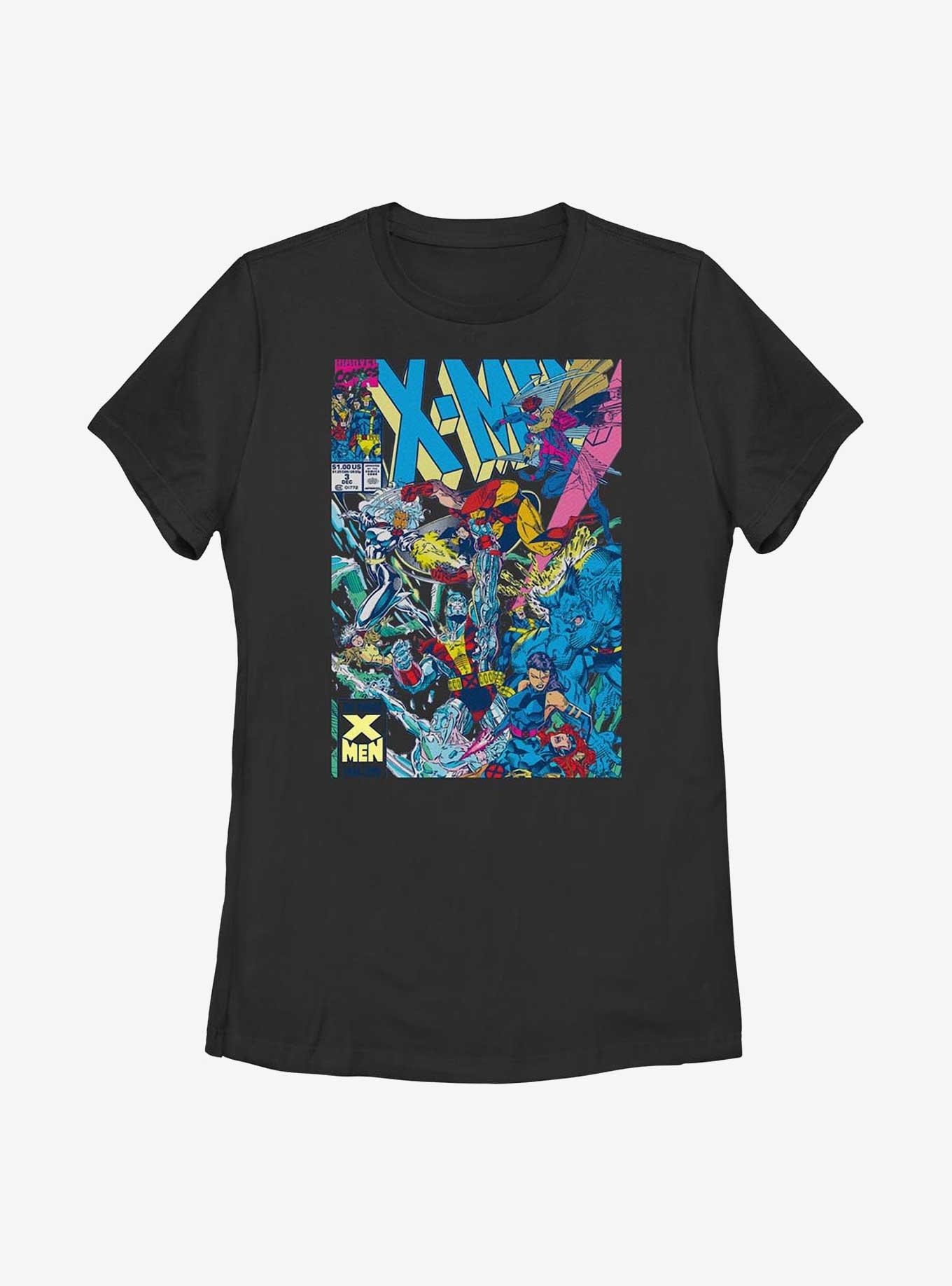 X-Men Team Conflict Womens T-Shirt, BLACK, hi-res