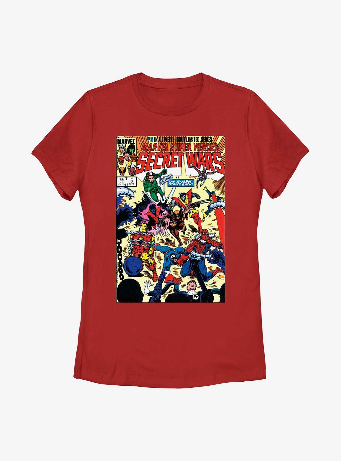 X-Men Secret Wars Vol5 Poster Womens T-Shirt, RED, hi-res