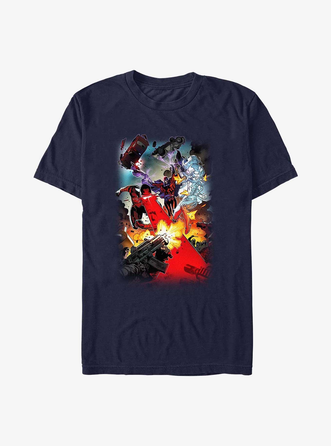 X-Men Attack Together T-Shirt, NAVY, hi-res