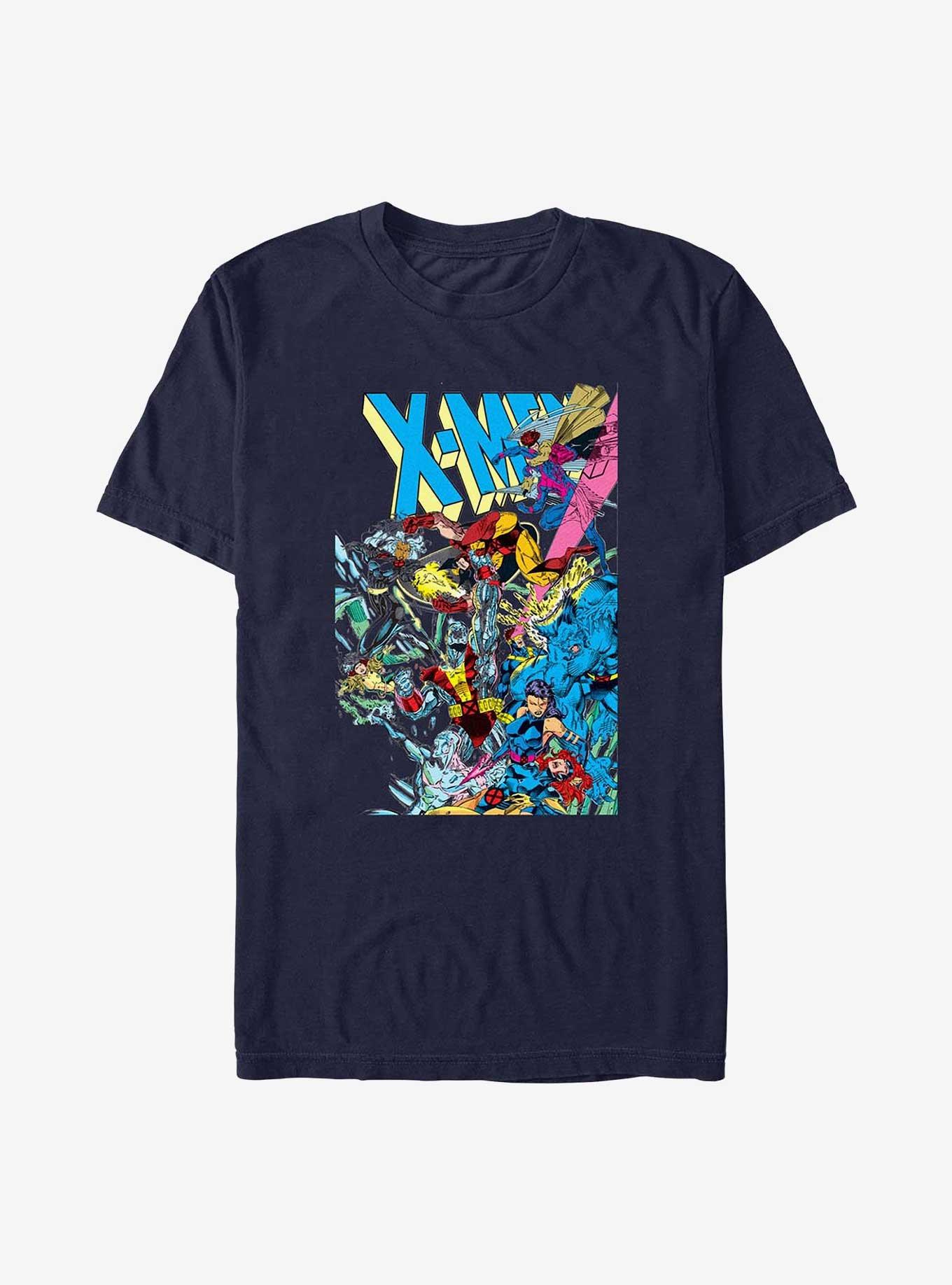 X-Men Burst T-Shirt, NAVY, hi-res