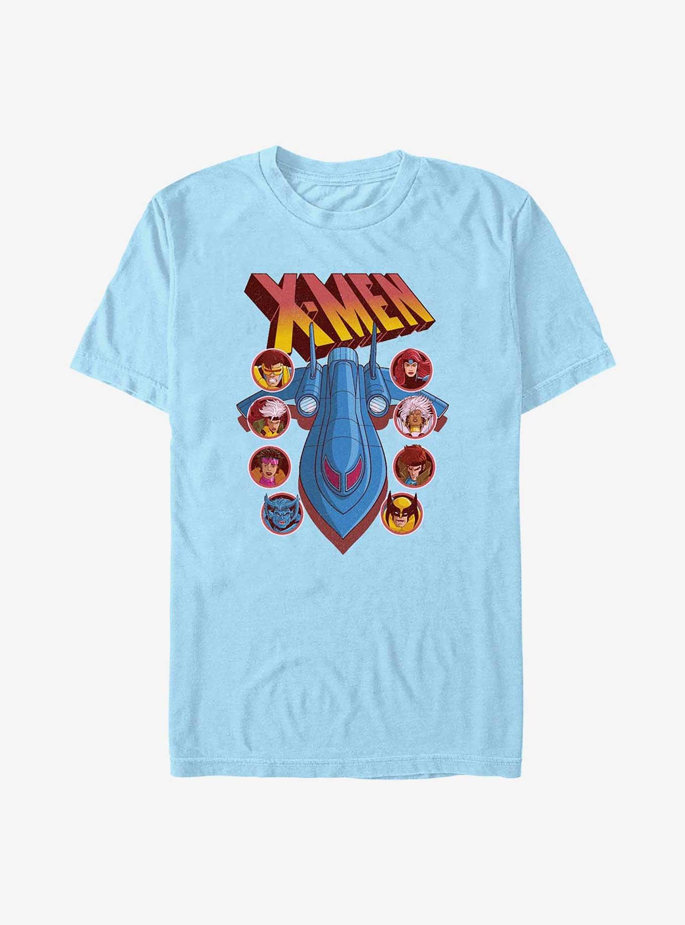 X-Men 90's Plane T-Shirt, LT BLUE, hi-res