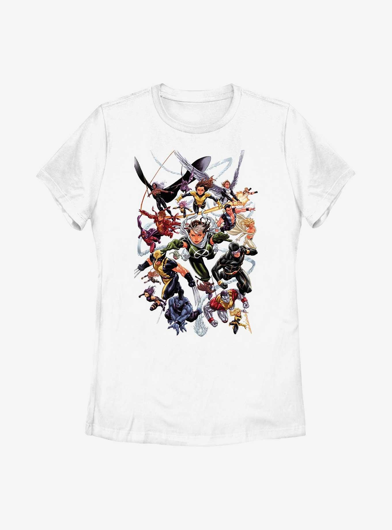 X-Men Flying Foward Womens T-Shirt, WHITE, hi-res