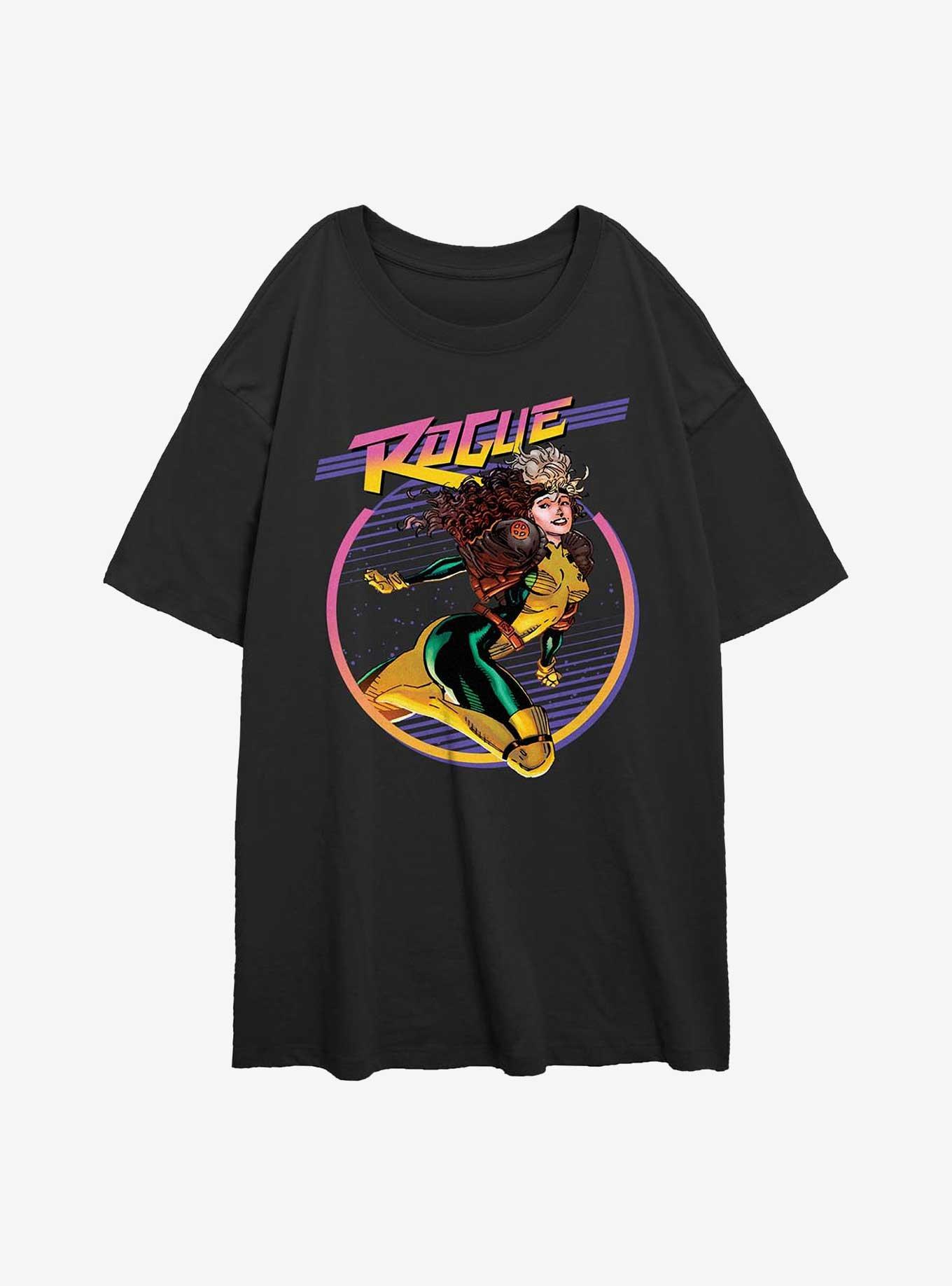 X-Men Rogue Space Womens Oversized T-Shirt, BLACK, hi-res