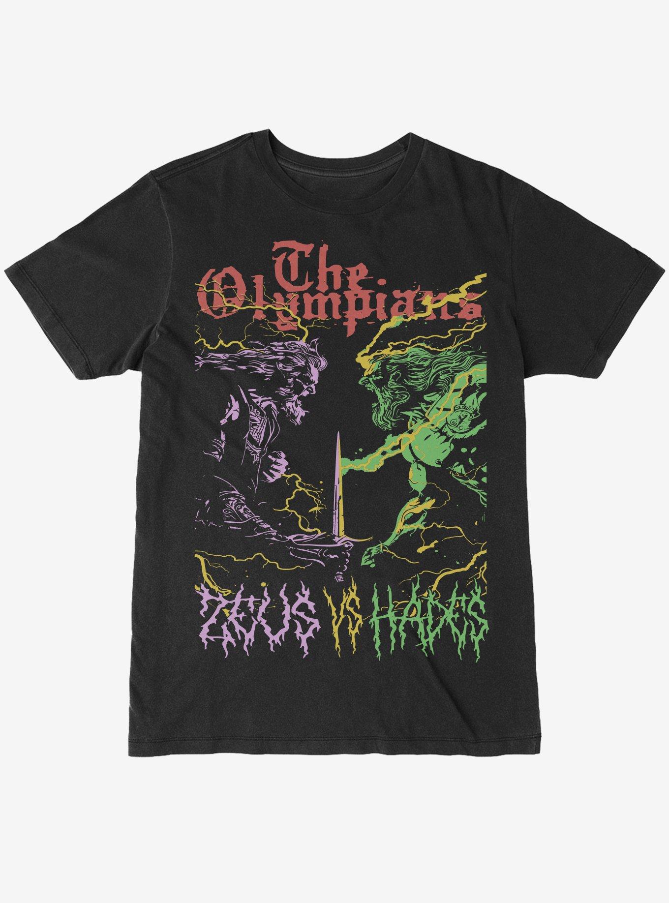 The Olympians Zeus Vs. Hades Battle T-Shirt, BLACK, hi-res
