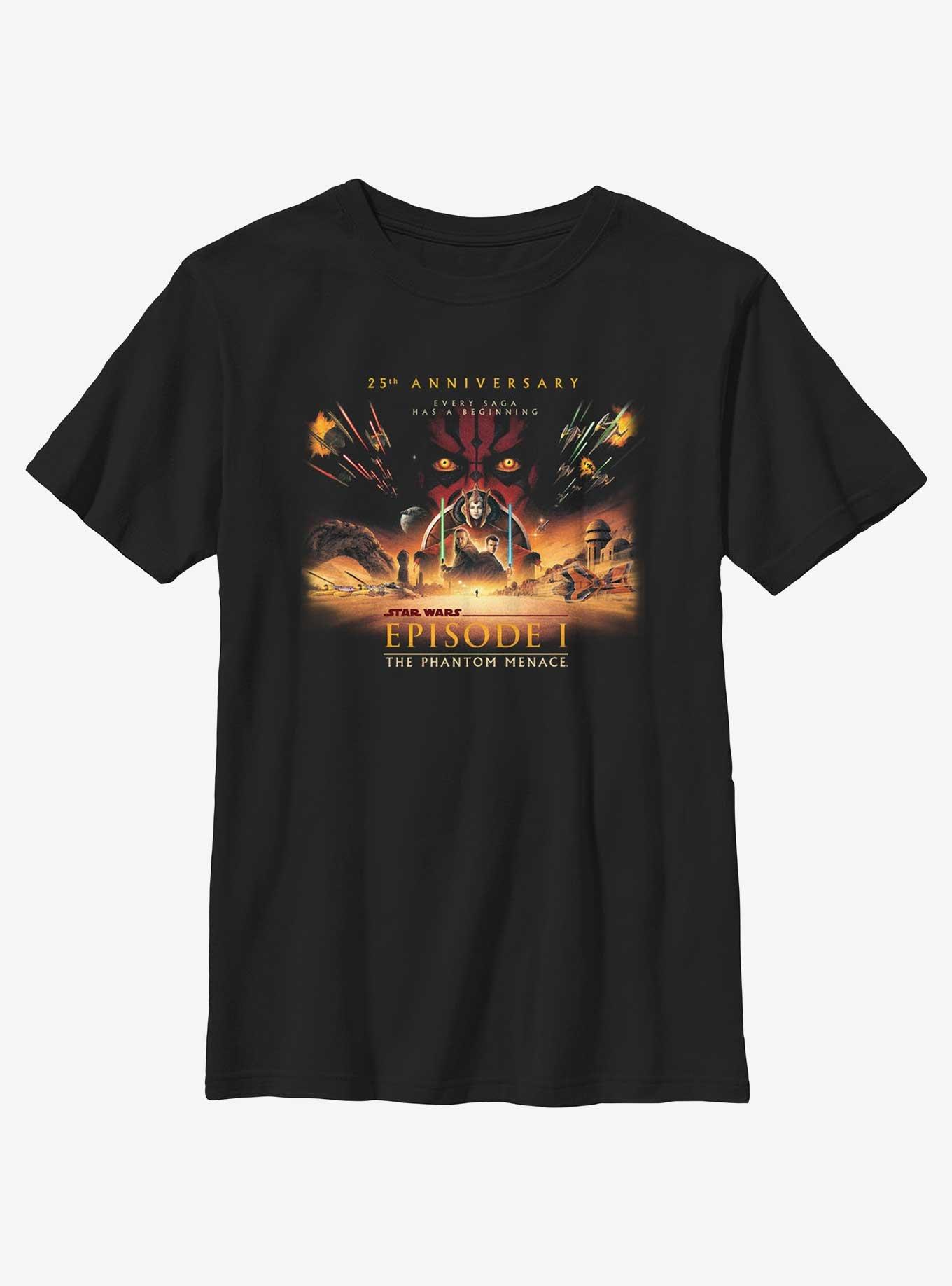 Star Wars Episode I: The Phantom Menace 25th Anniversary Full Poster Youth T-Shirt, , hi-res