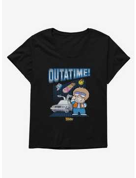 Back To The Future Anime Outatime! Womens T-Shirt Plus Size, , hi-res