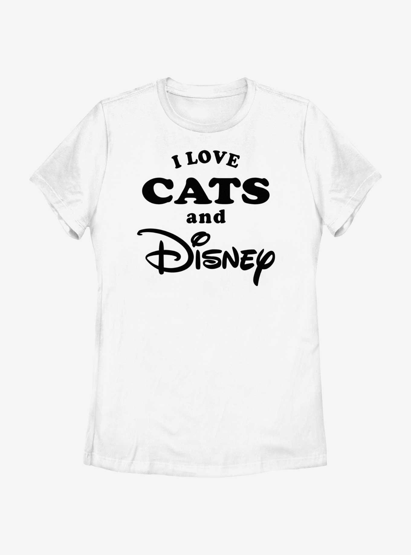 Disney I Love Cats and Disney Womens T-Shirt