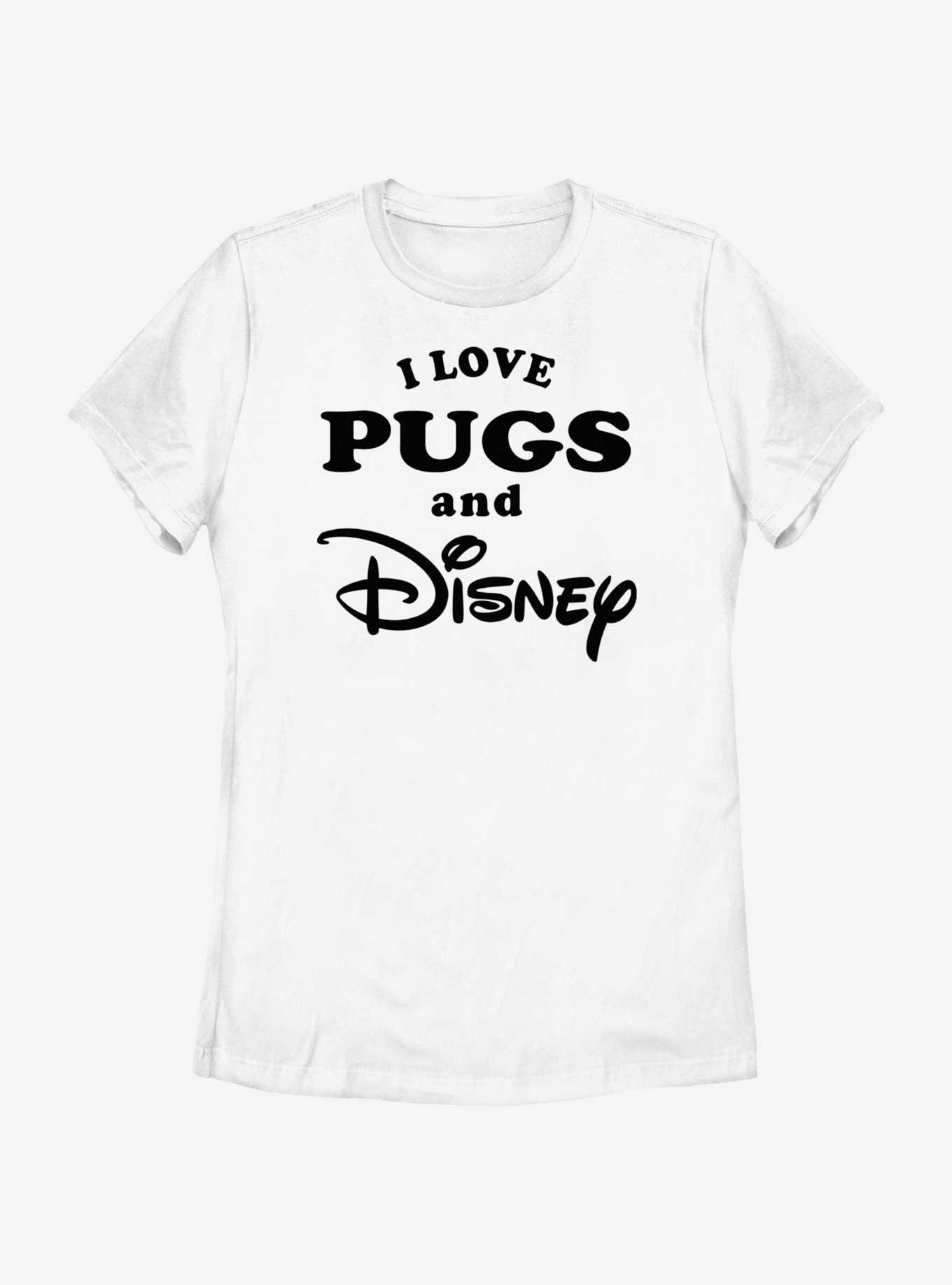 Disney I Love Pugs and Disney Womens T-Shirt, WHITE, hi-res