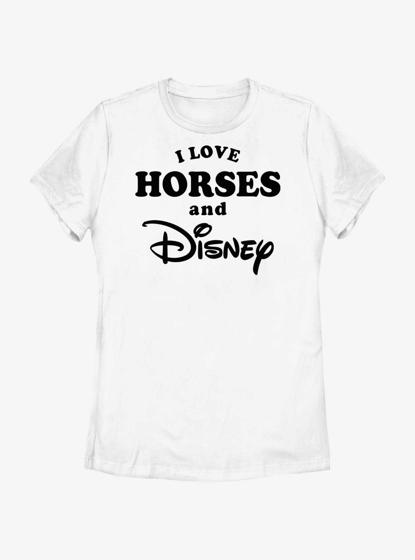 Disney I Love Horses and Disney Womens T-Shirt, WHITE, hi-res