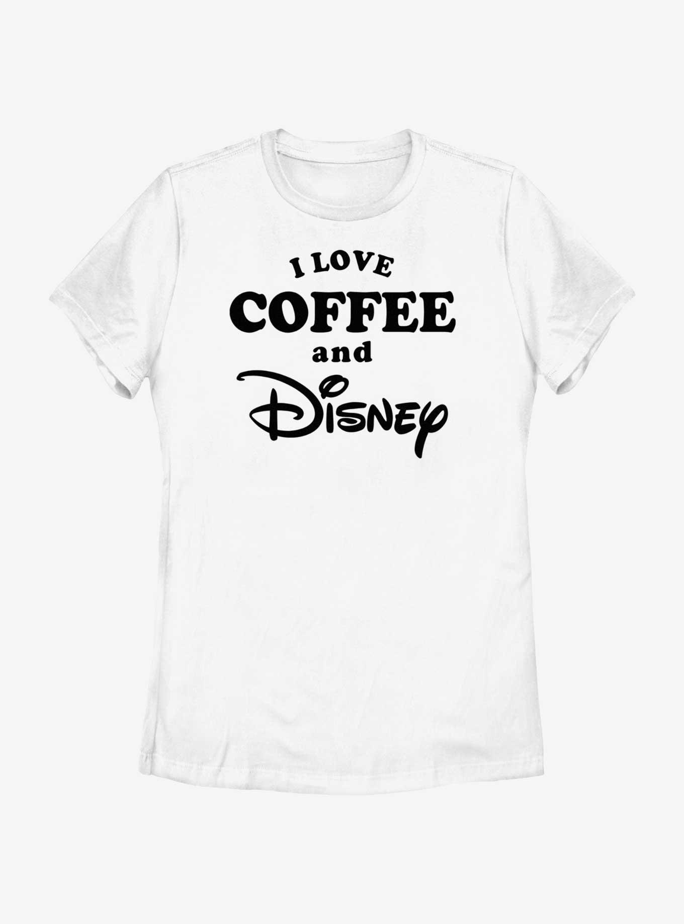 Disney I Love Coffee and Disney Womens T-Shirt, WHITE, hi-res