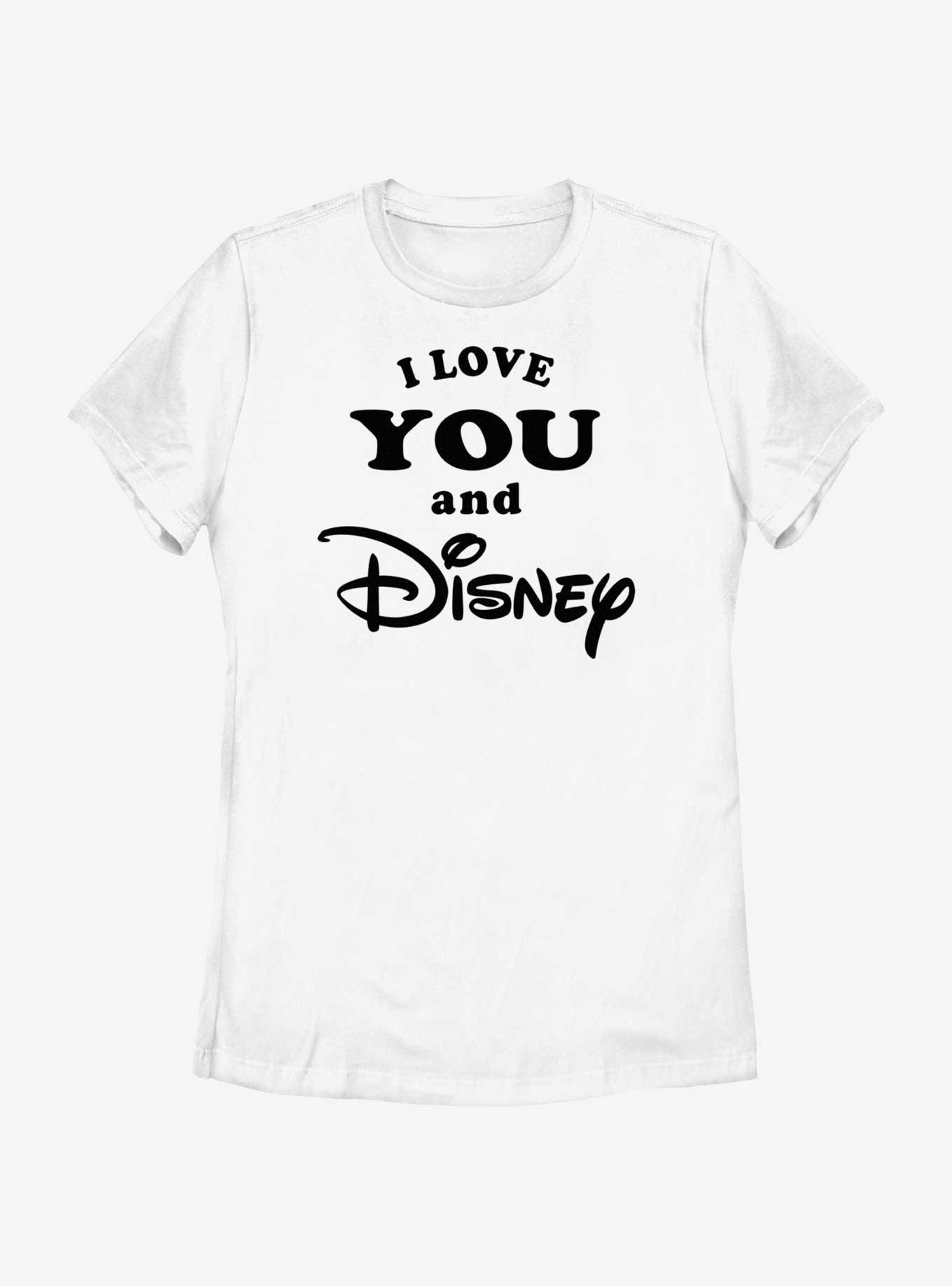 Disney I Love You and Disney Womens T-Shirt, WHITE, hi-res