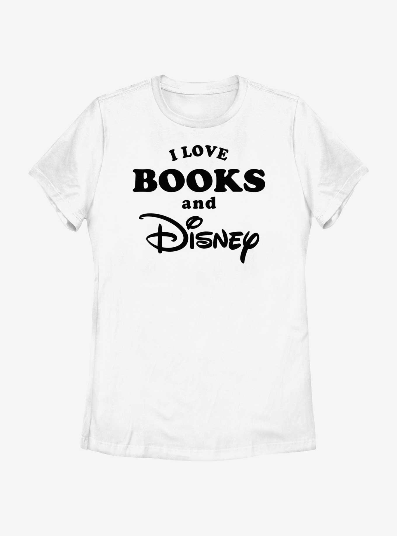 Disney I Love Books and Disney Womens T-Shirt, WHITE, hi-res