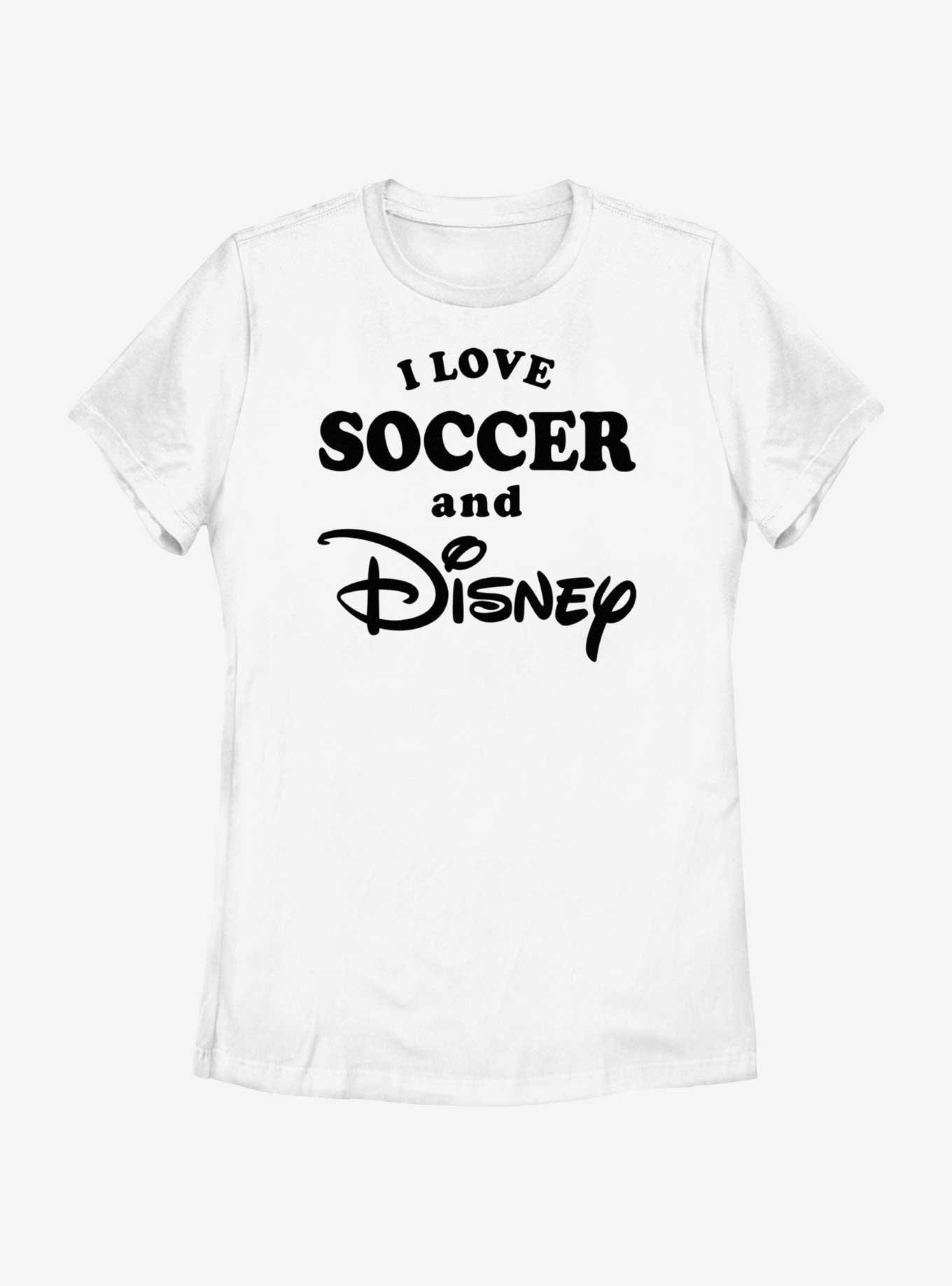 Disney I Love Soccer and Disney Womens T-Shirt, WHITE, hi-res