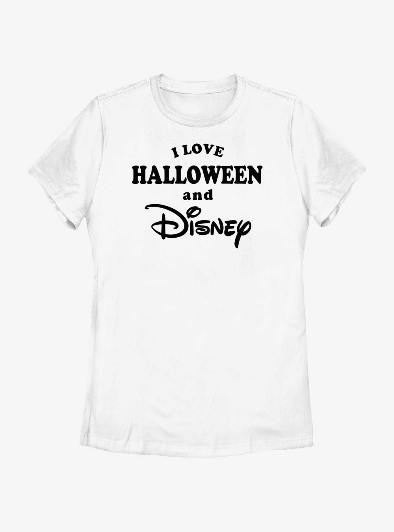 Disney I Love Halloween and Disney Womens T-Shirt