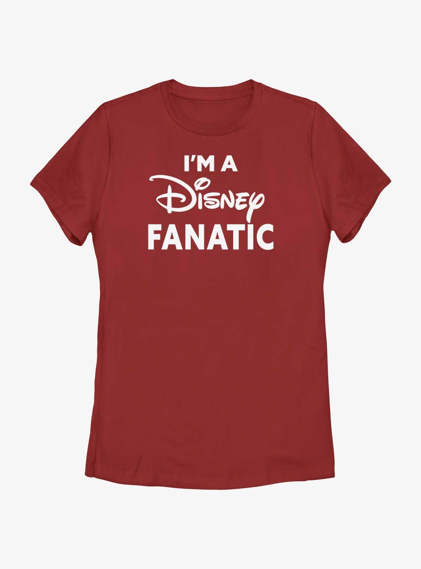 Disney I'm A Disney Fanatic Womens T-Shirt, RED, hi-res