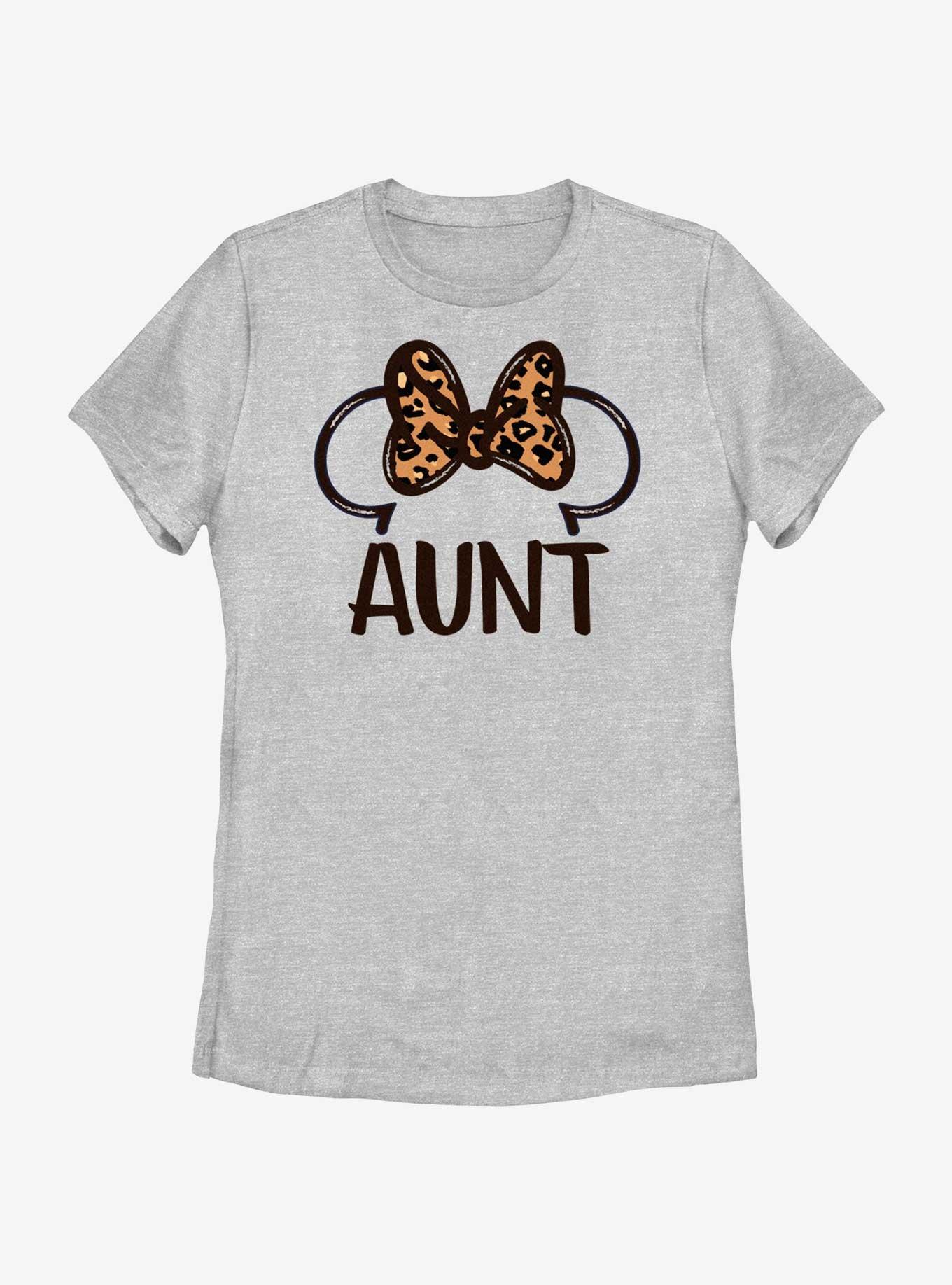 Disney Minnie Mouse Aunt Leopard Fill Bow Womens T-Shirt, , hi-res