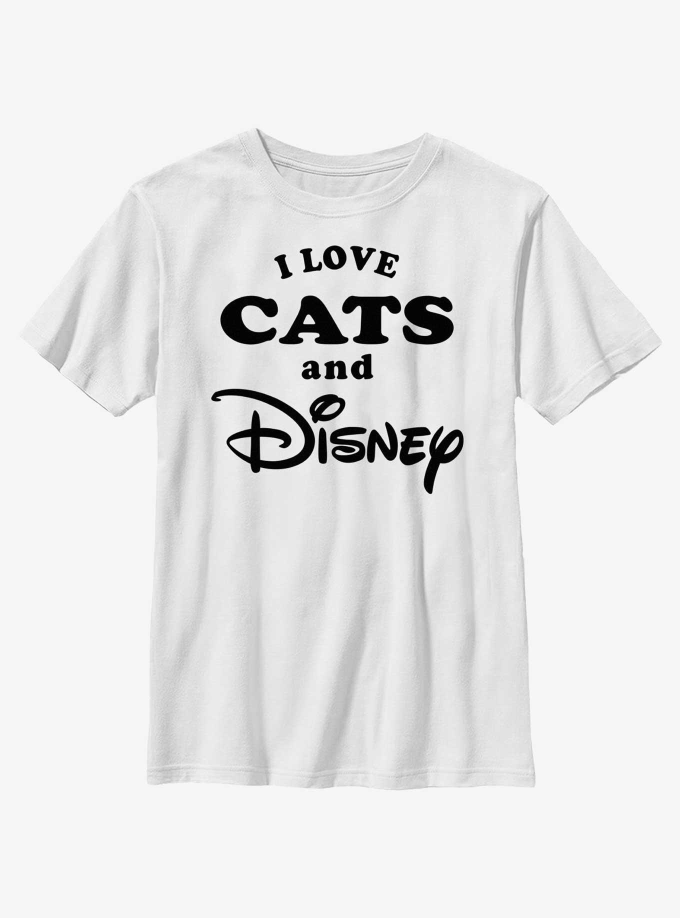 Disney I Love Cats and Disney Youth T-Shirt, WHITE, hi-res