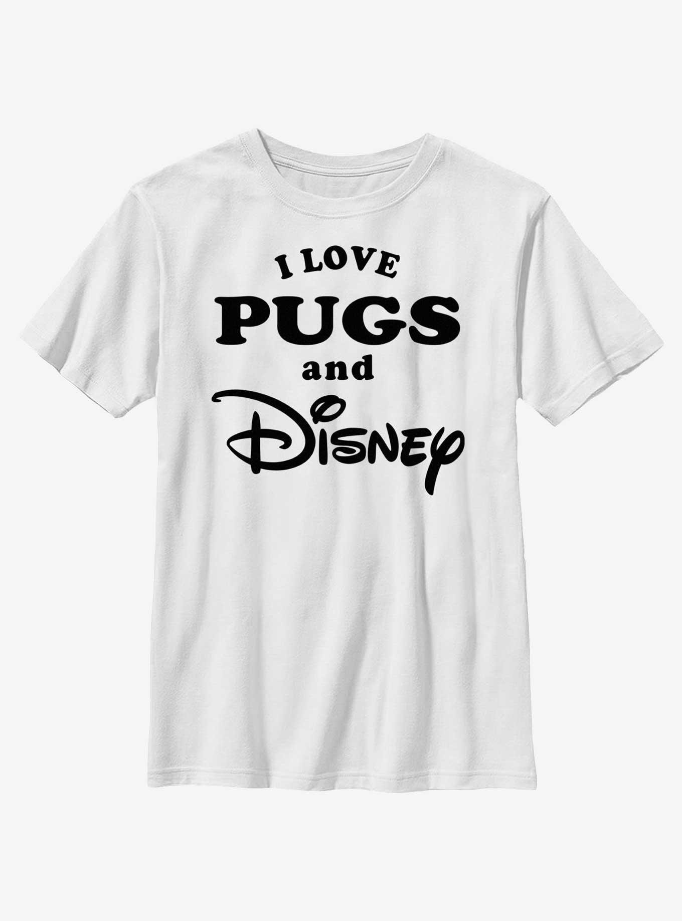 Disney I Love Pugs and Disney Youth T-Shirt, WHITE, hi-res