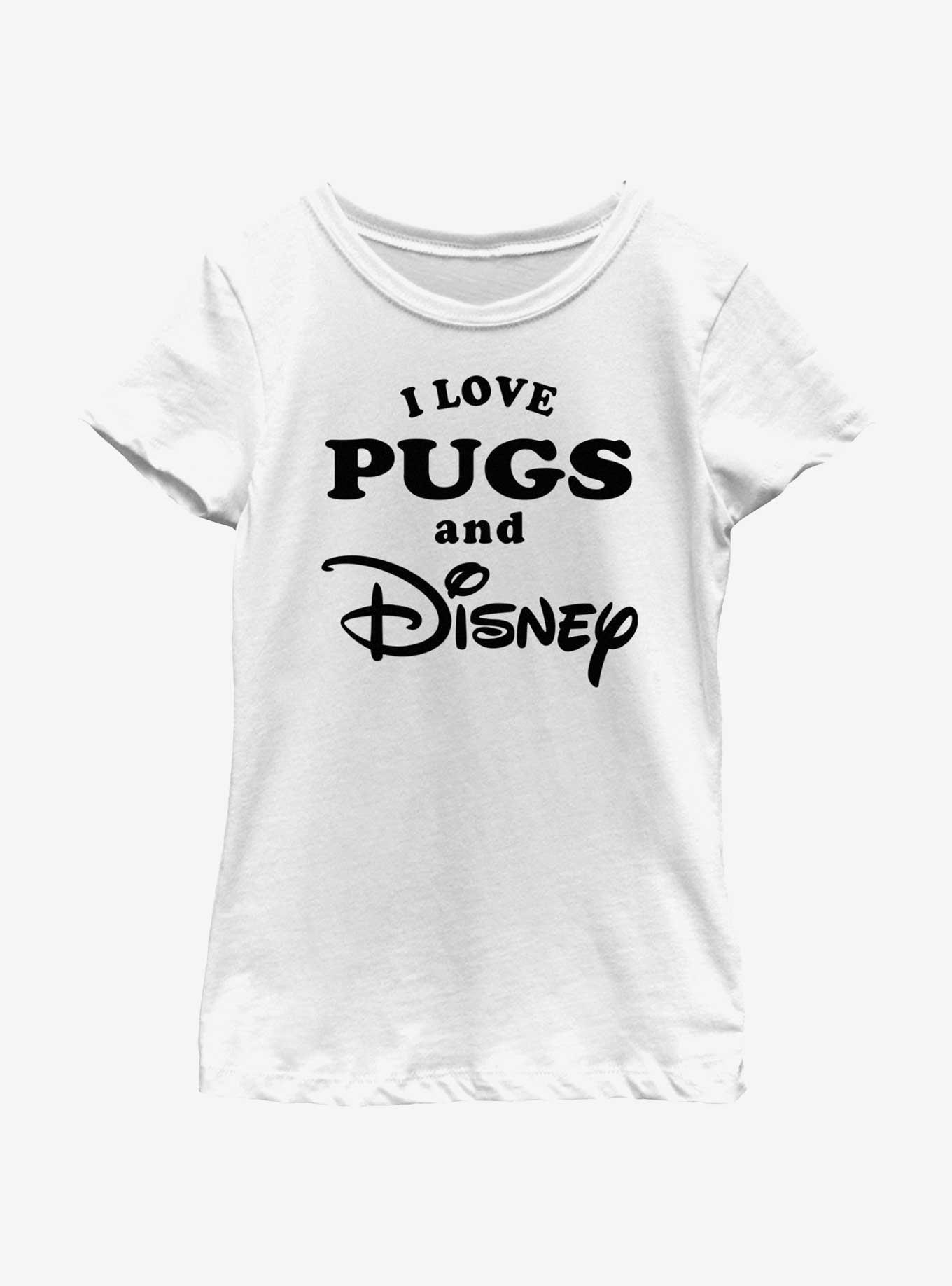 Disney I Love Pugs and Girls Youth T-Shirt