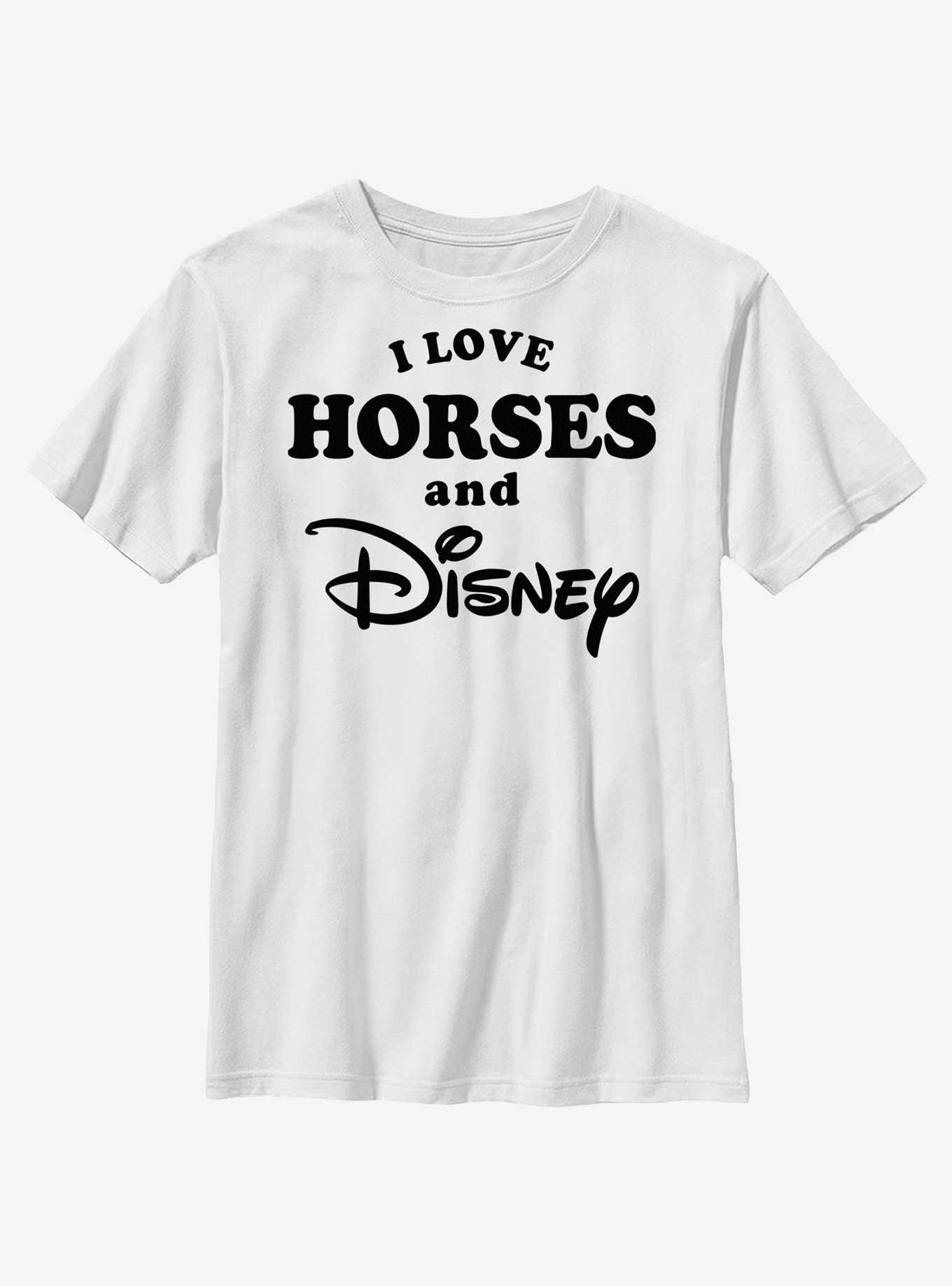 Disney I Love Horses and Disney Youth T-Shirt, WHITE, hi-res