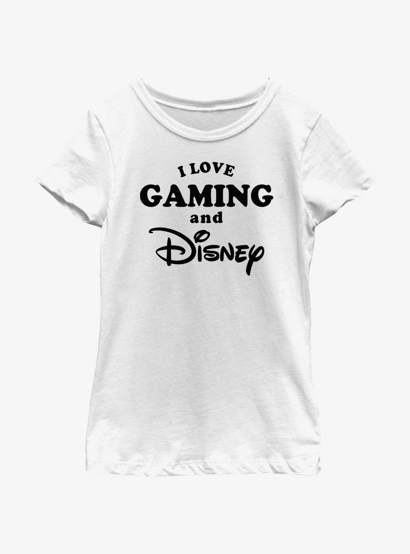 Disney I Love Gaming and Disney Girls Youth T-Shirt, WHITE, hi-res