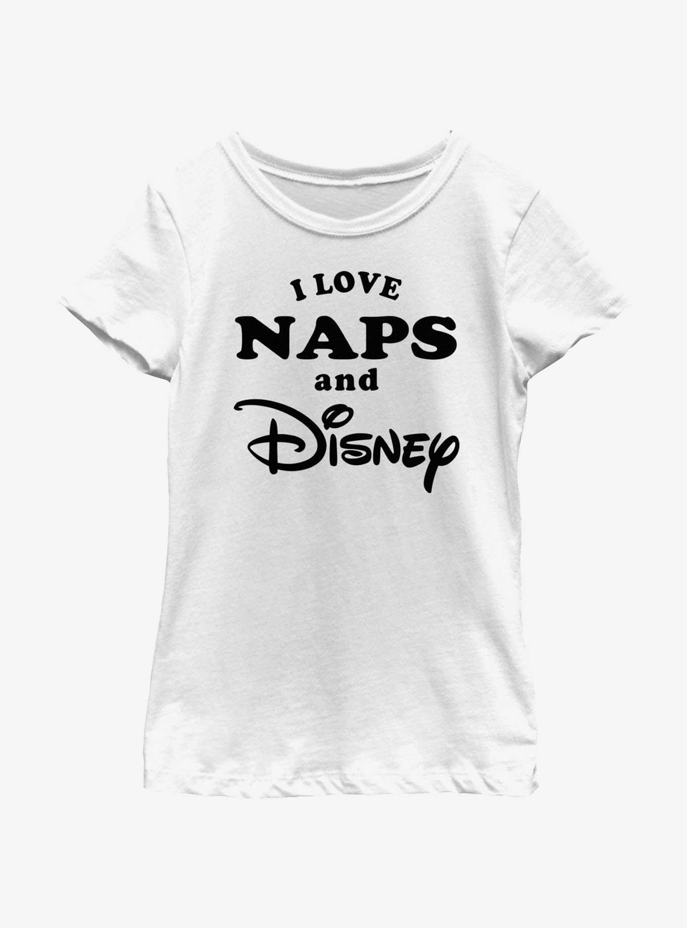 Disney I Love Naps and Disney Girls Youth T-Shirt, WHITE, hi-res