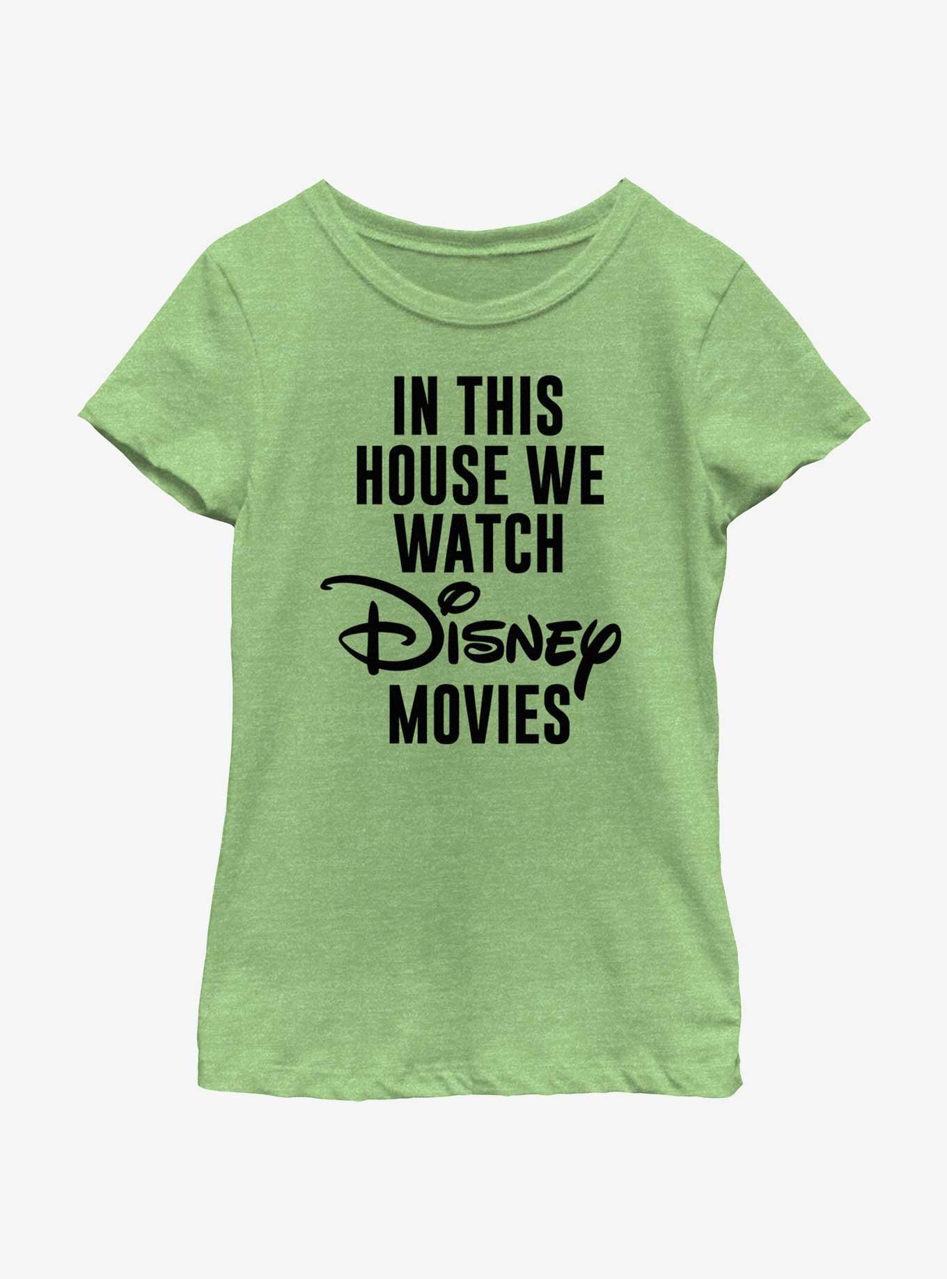 Disney We Watch Disney Movies Girls Youth T-Shirt, GRN APPLE, hi-res