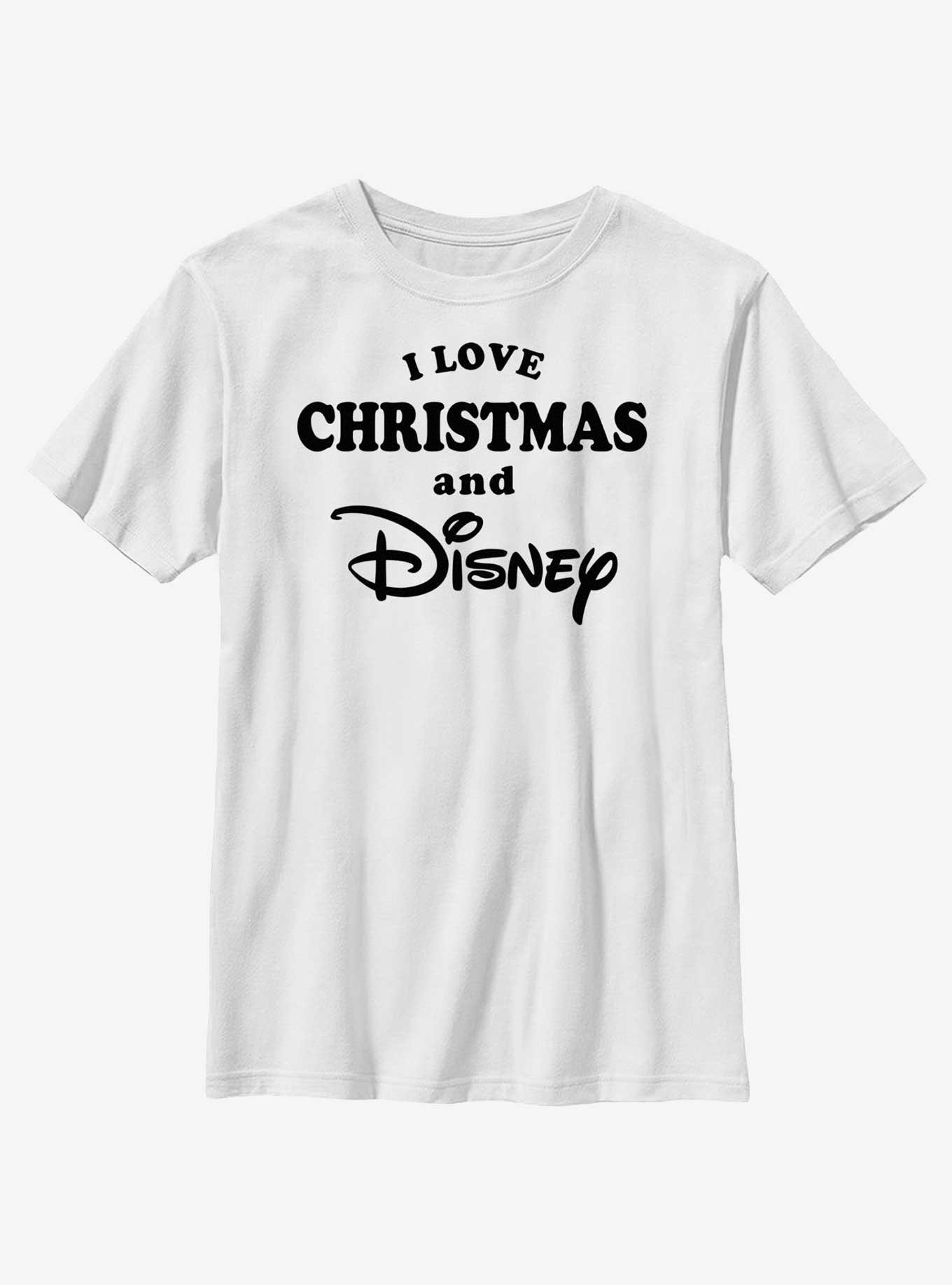 Disney I Love Christmas and Disney Youth T-Shirt, WHITE, hi-res