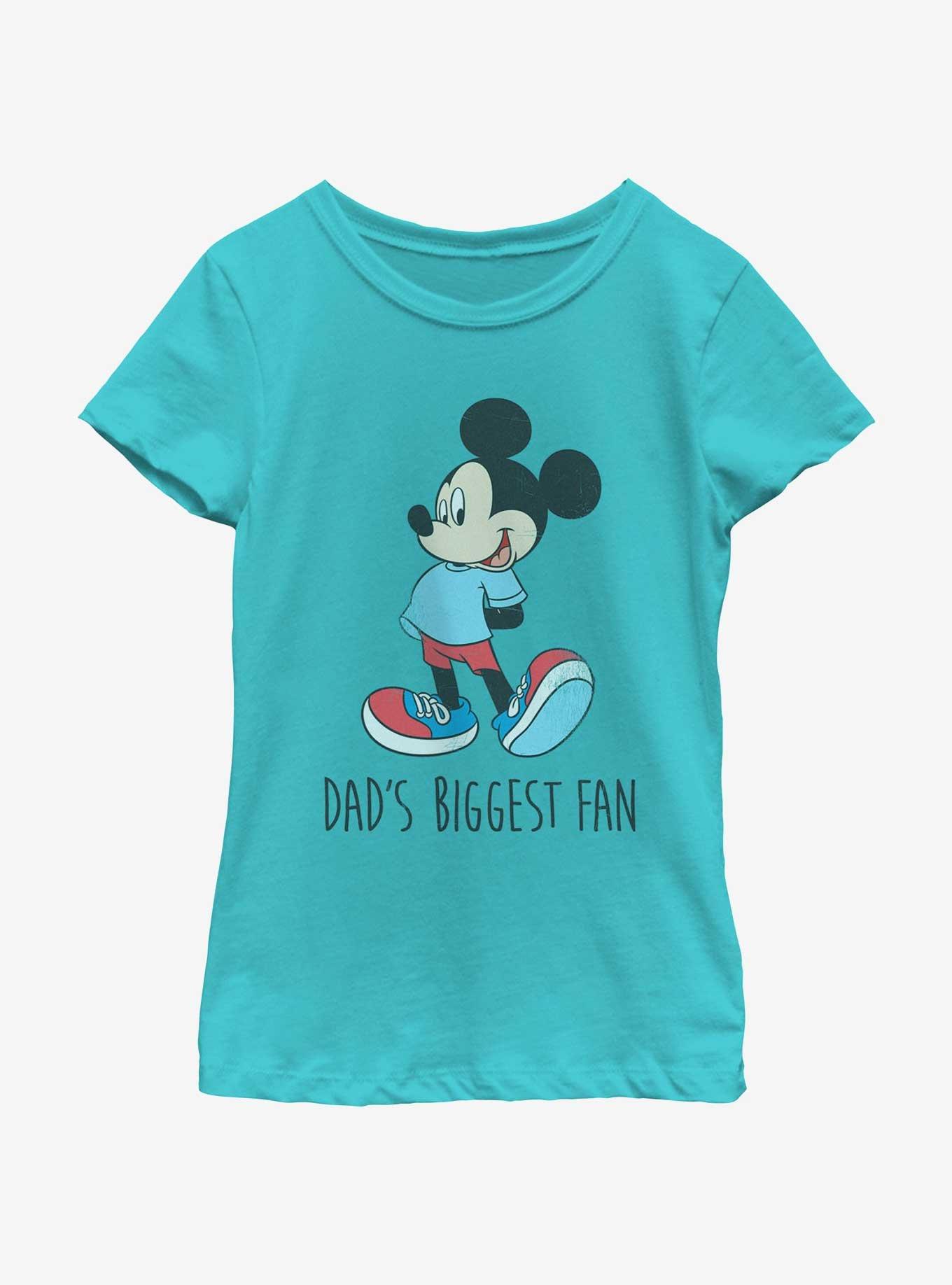 Disney Mickey Mouse Dad's Biggest Fan Girls Youth T-Shirt, , hi-res