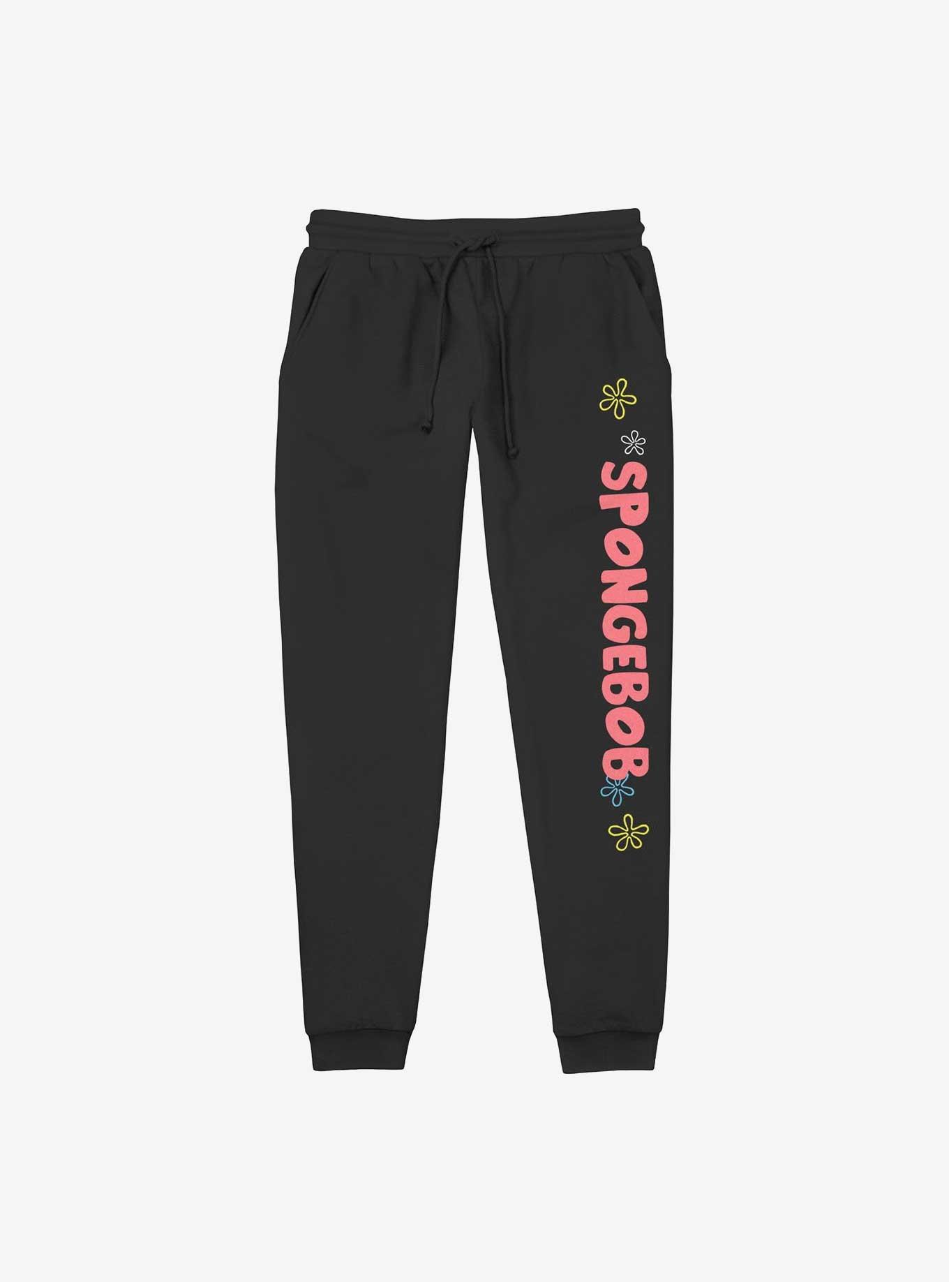 Spongebob Squarepants Spongebob Sea Flowers Jogger Sweatpants, BLACK, hi-res