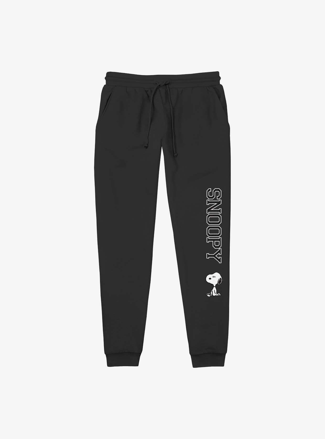 Peanuts Snoopy Look Jogger Sweatpants, BLACK, hi-res