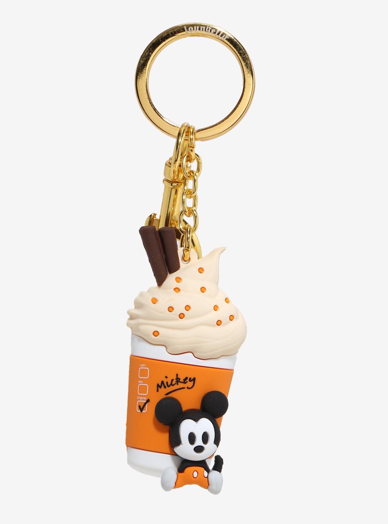 Loungefly Disney Mickey Mouse Pumpkin Spice Latte 3D Keychain — BoxLunch Exclusive, , hi-res