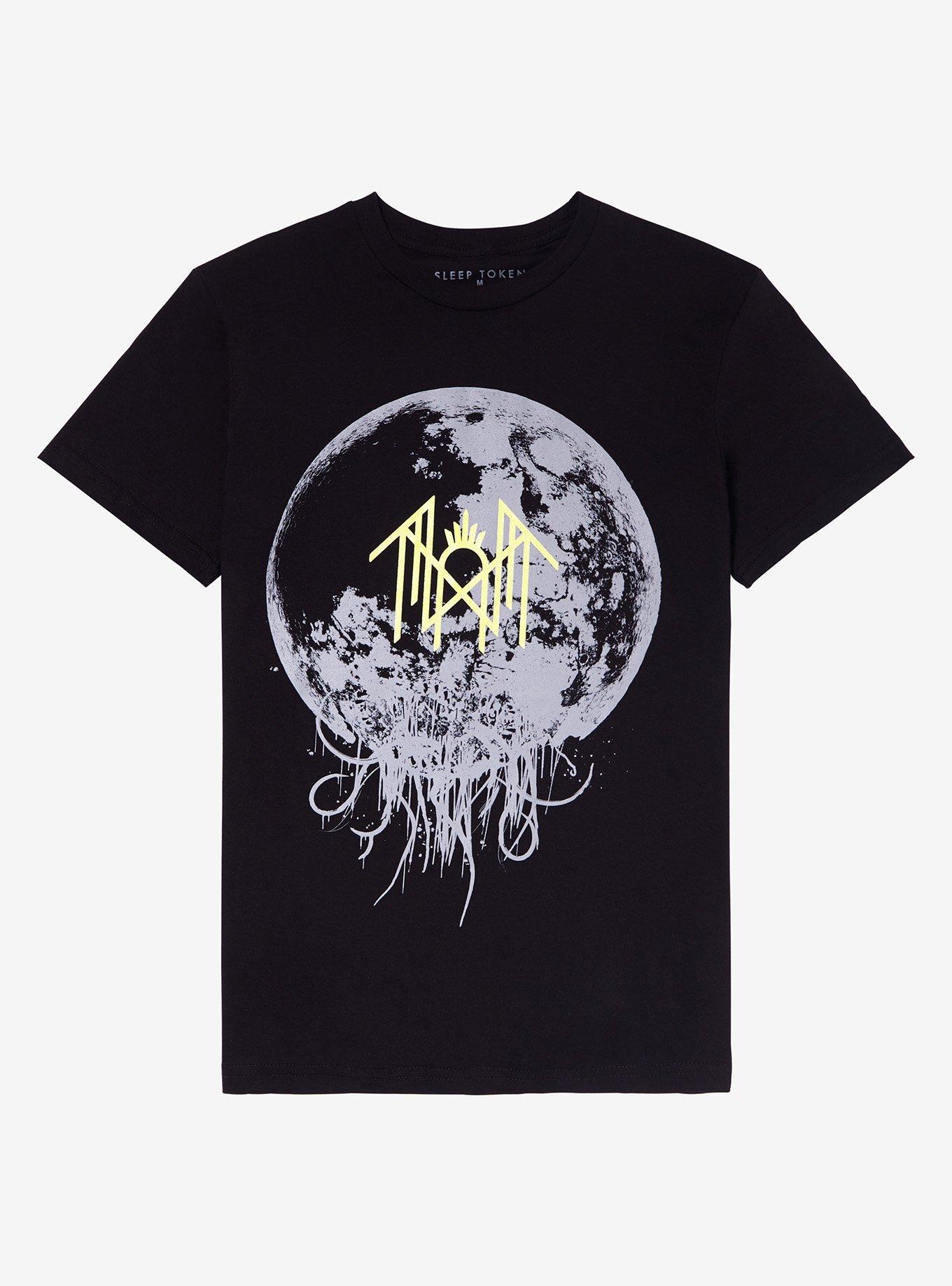 Sleep Token Moon Boyfriend Fit Girls T-Shirt, BLACK, hi-res
