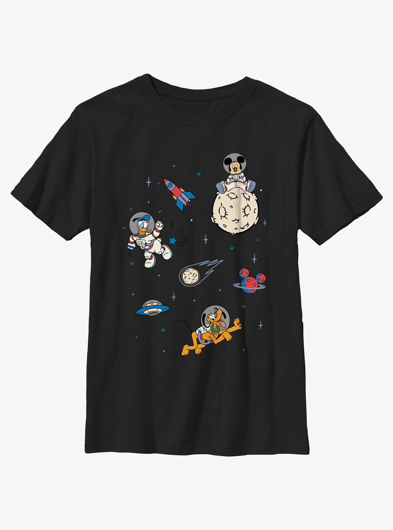 Disney Mickey Mouse & Friends Outerspace Youth T-Shirt, BLACK, hi-res