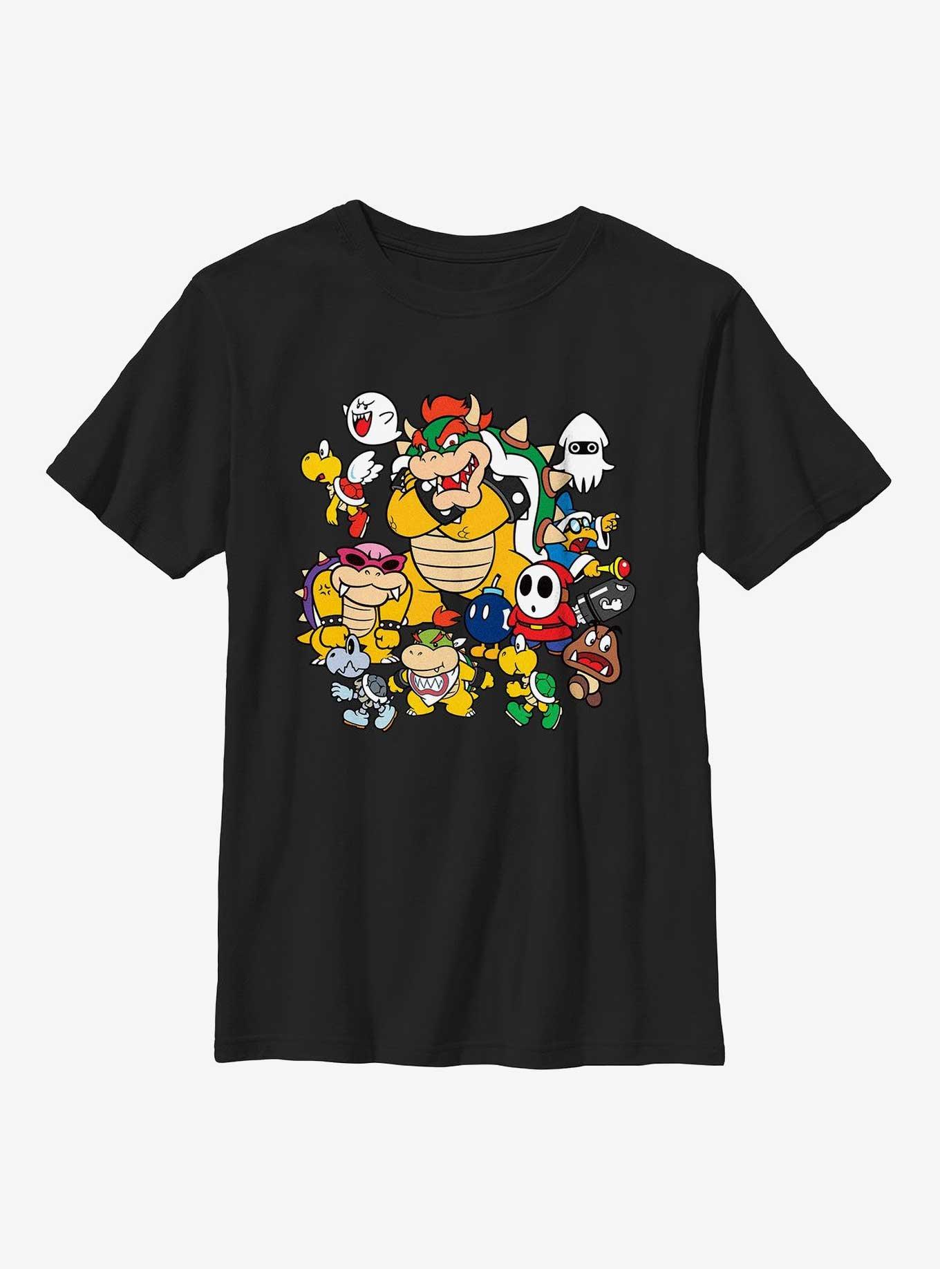 Nintendo Super Mario Villain Group Youth T-Shirt, , hi-res