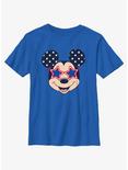 Disney Mickey Mouse Patriotic Head Icon Youth T-Shirt, ROYAL, hi-res