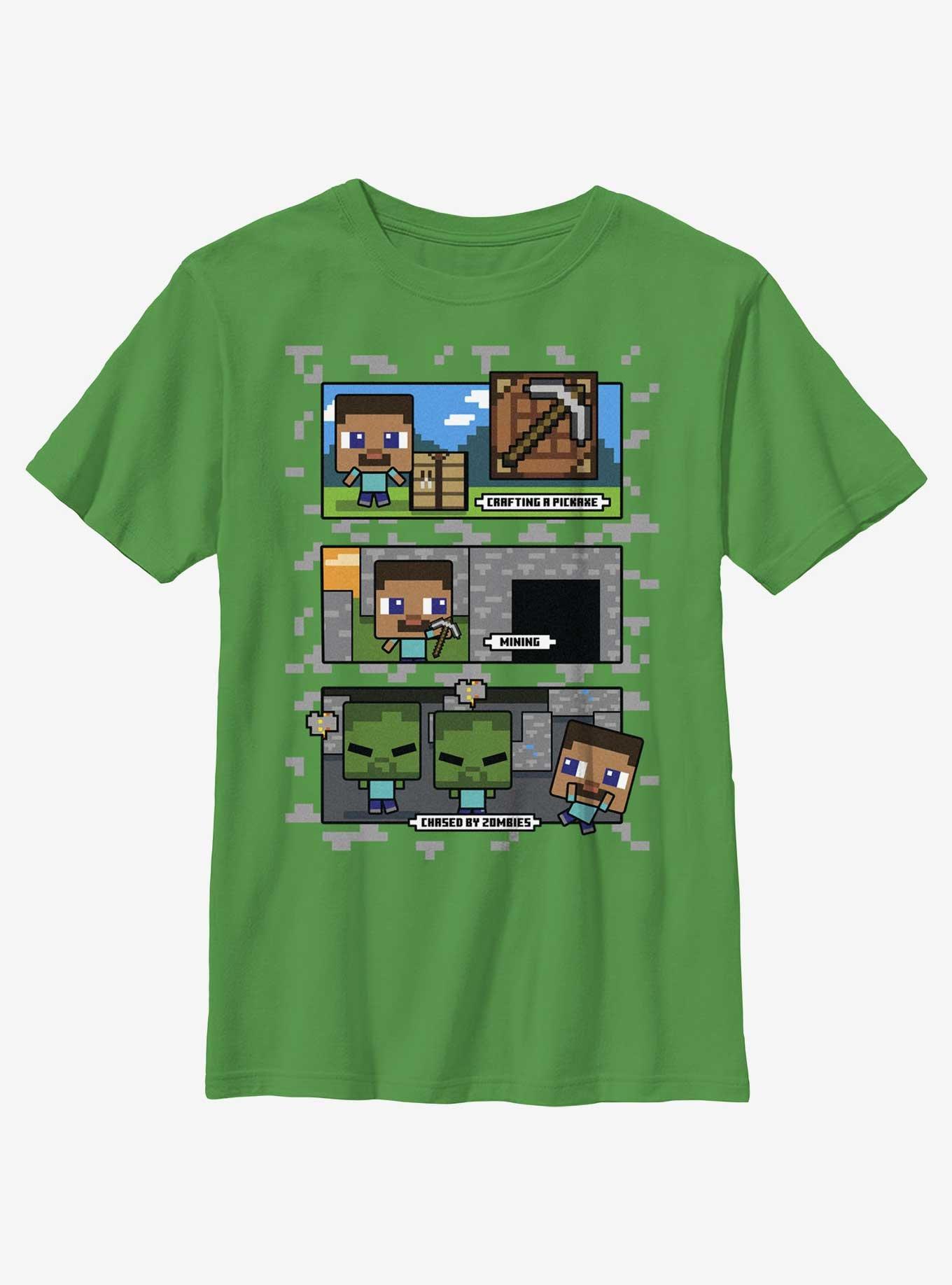 Minecraft Chased By Zombies Youth T-Shirt, , hi-res