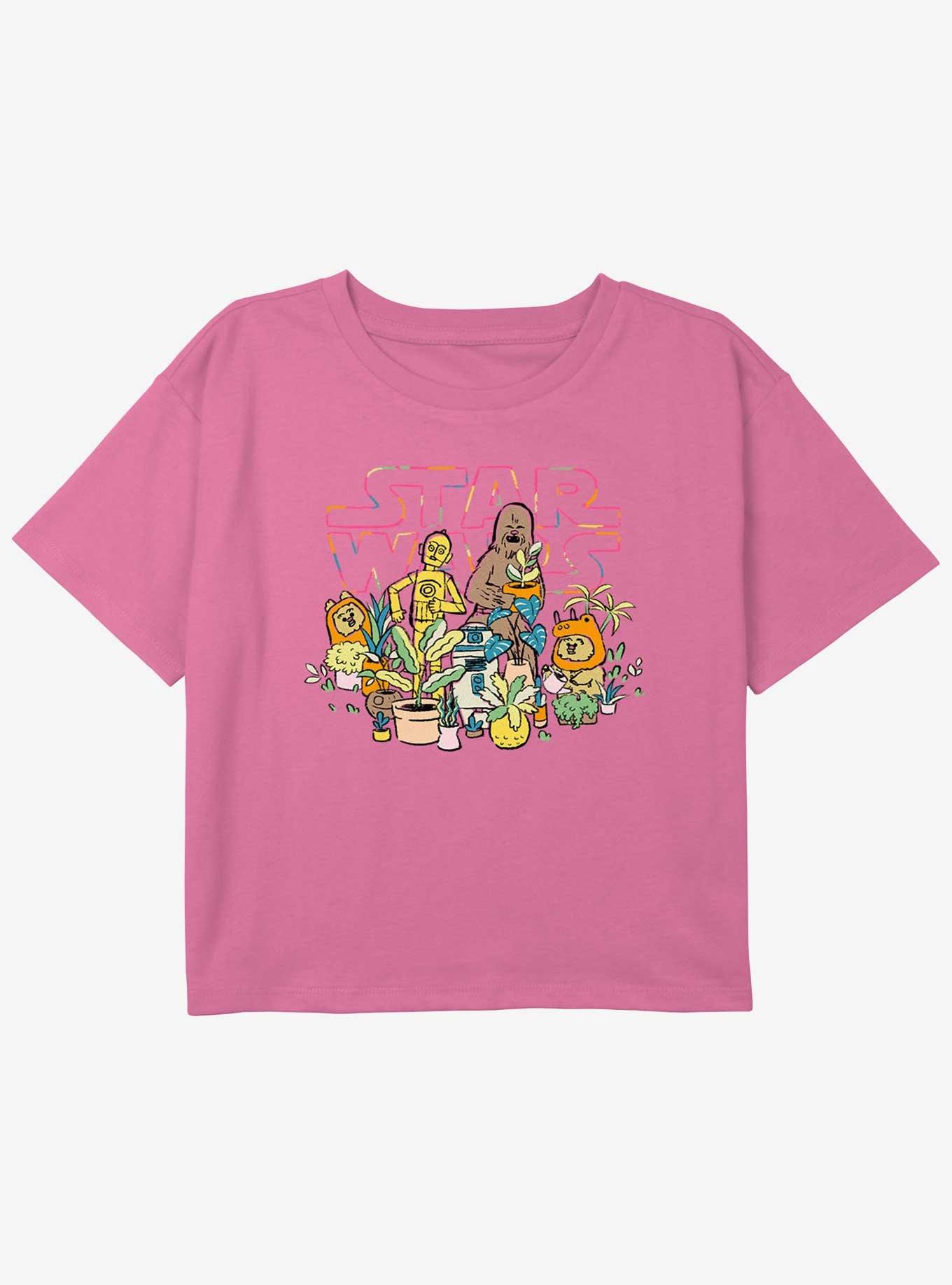 Star Wars Greenhouse Youth Girls Boxy Crop T-Shirt, , hi-res