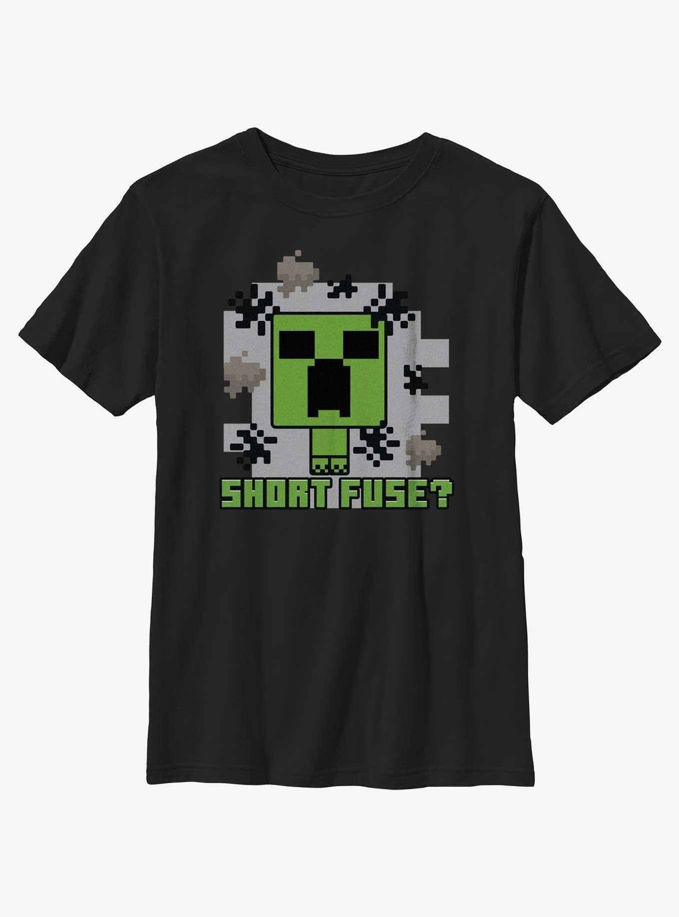 Minecraft Short Fuse Youth T-Shirt, BLACK, hi-res