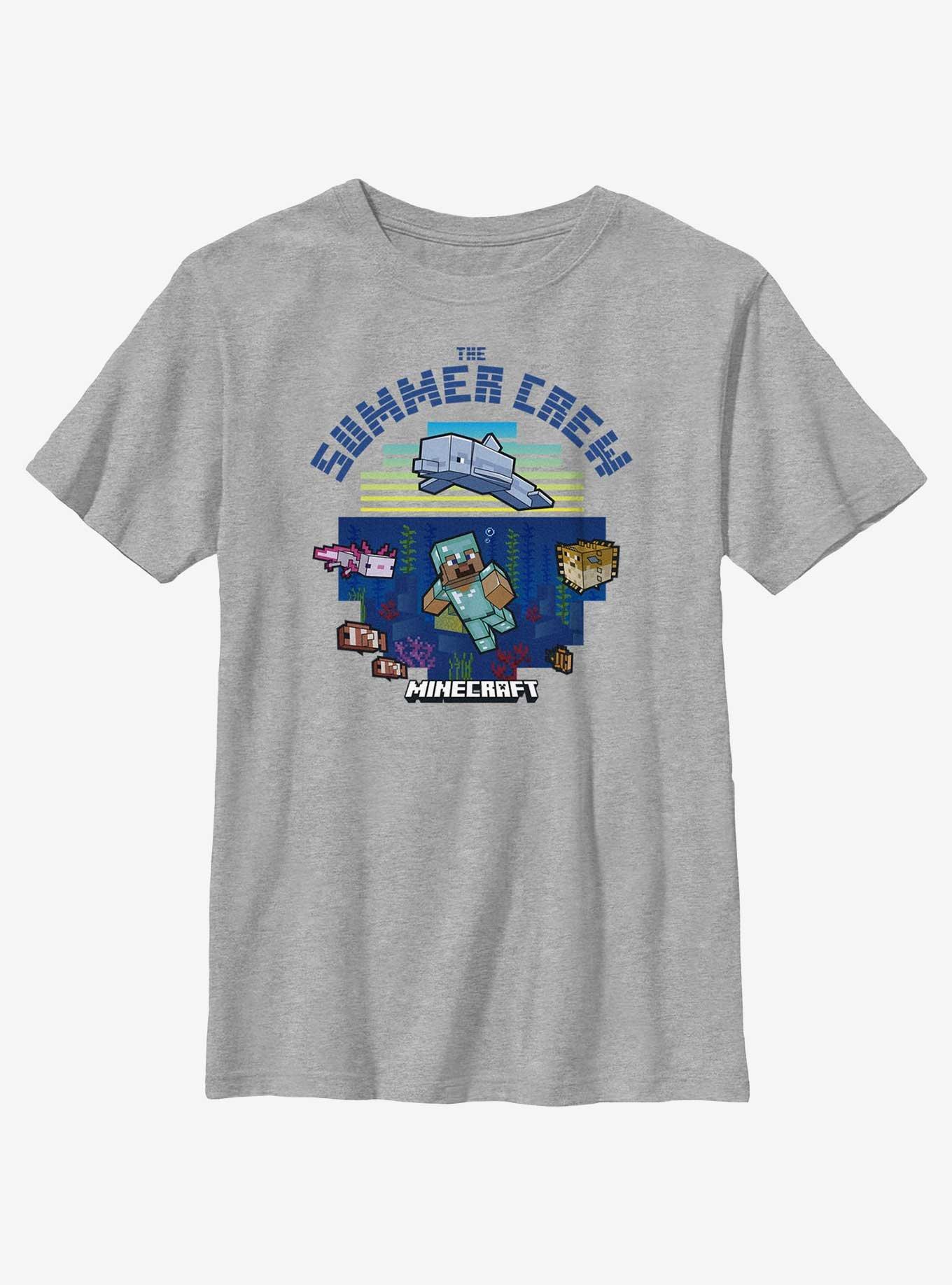 Minecraft The Summer Crew Youth T-Shirt, ATH HTR, hi-res