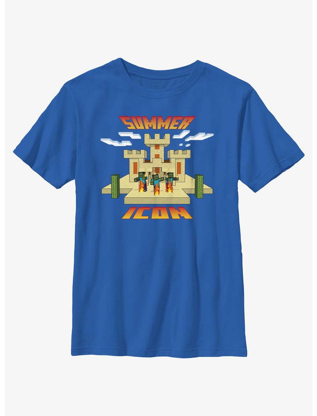 Minecraft Summer Icon Youth T-Shirt, ROYAL, hi-res